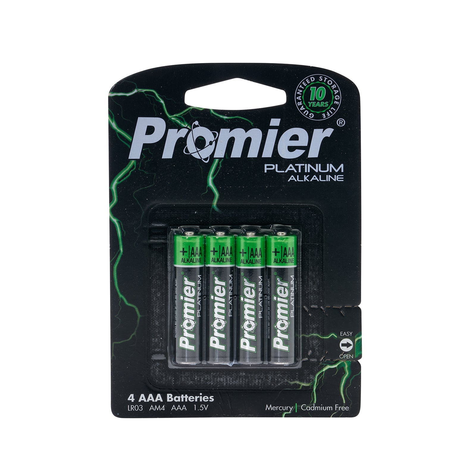 Promier® AAA Platinum Alkaline Battery 4 Pack