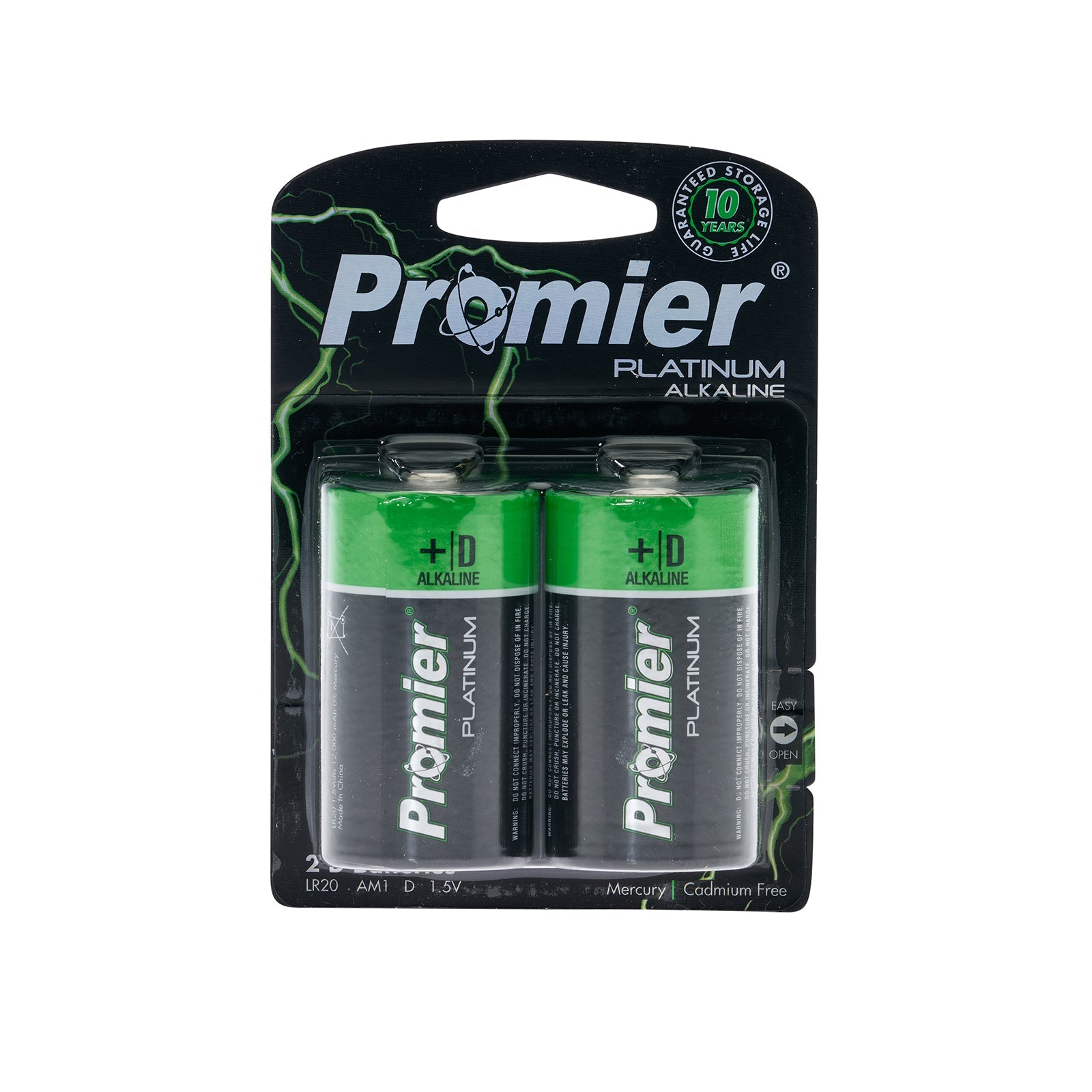 Promier® D Alkaline Battery 2 Pack
