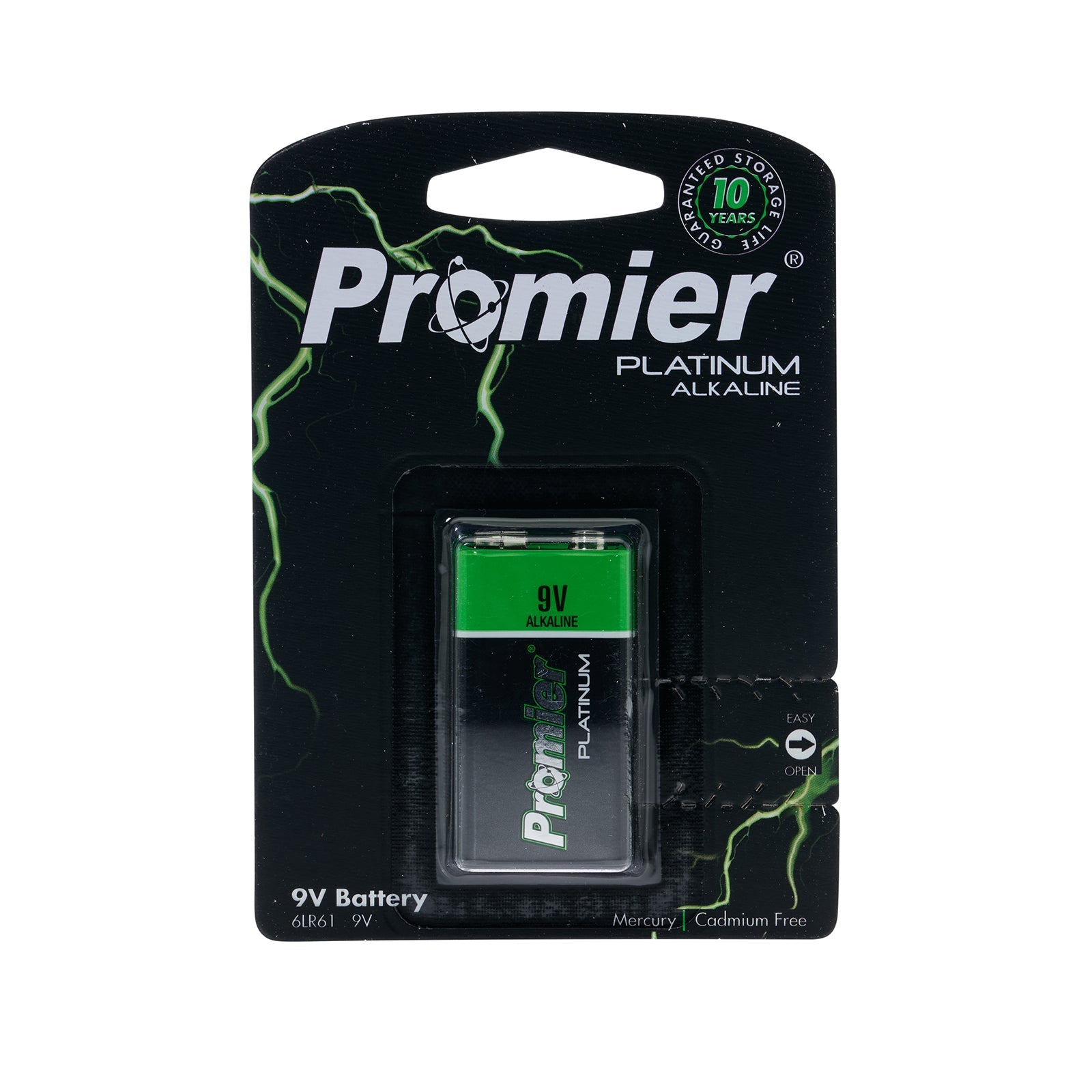 Promier® Premium 9 Volt Alkaline Battery