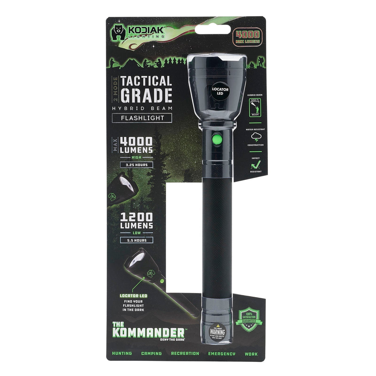 Kodiak® Kommander 4000 Lumen Flashlight