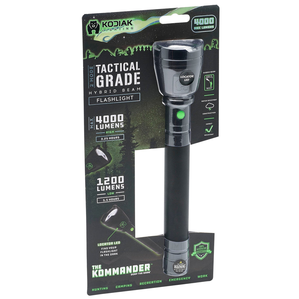 Kodiak® Kommander 4000 Lumen Flashlight