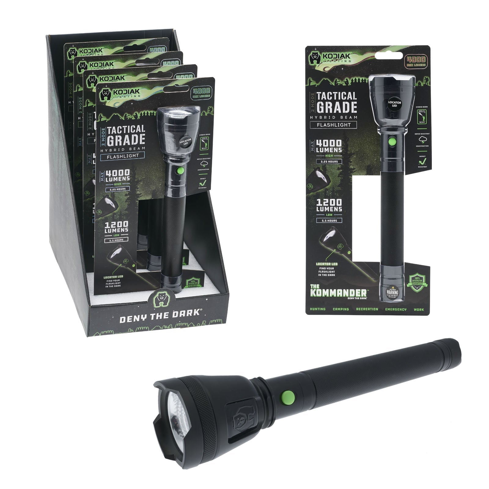 Kodiak® Kommander 4000 Lumen Flashlight