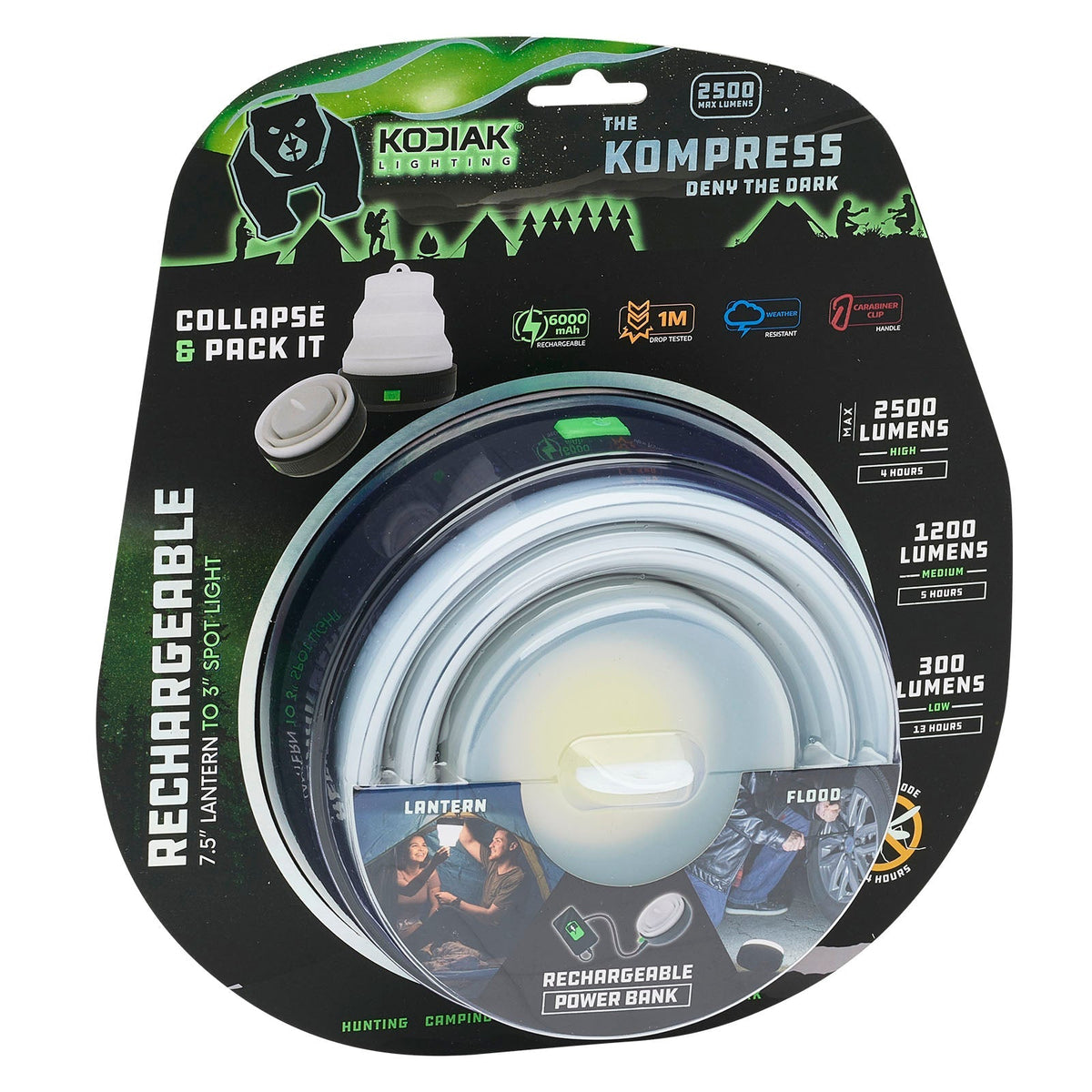 Kodiak® Kompress® Rechargeable Pop Up Lantern