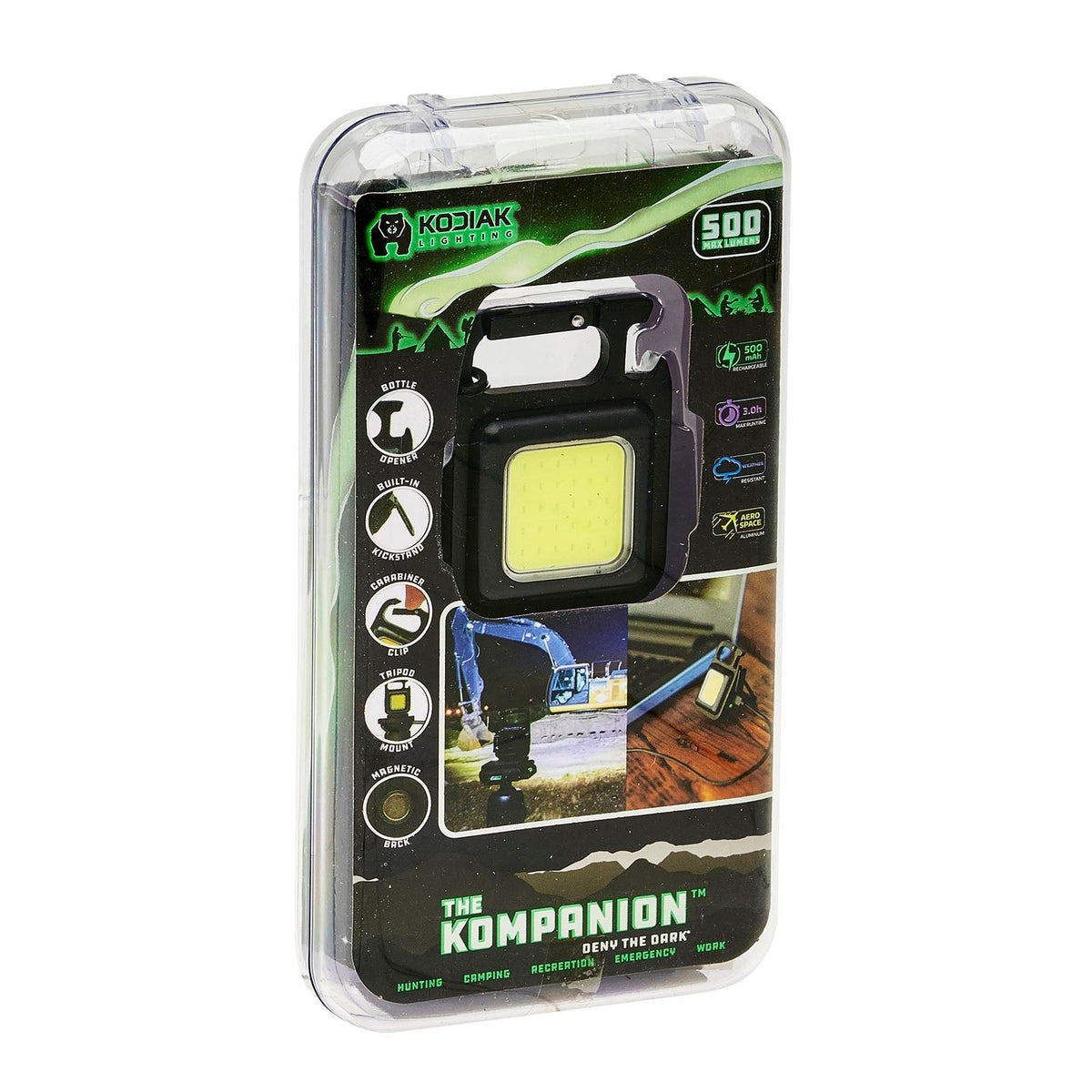 Kodiak® KOMPANION® 500 Lumen Rechargeable Aluminum Work Light