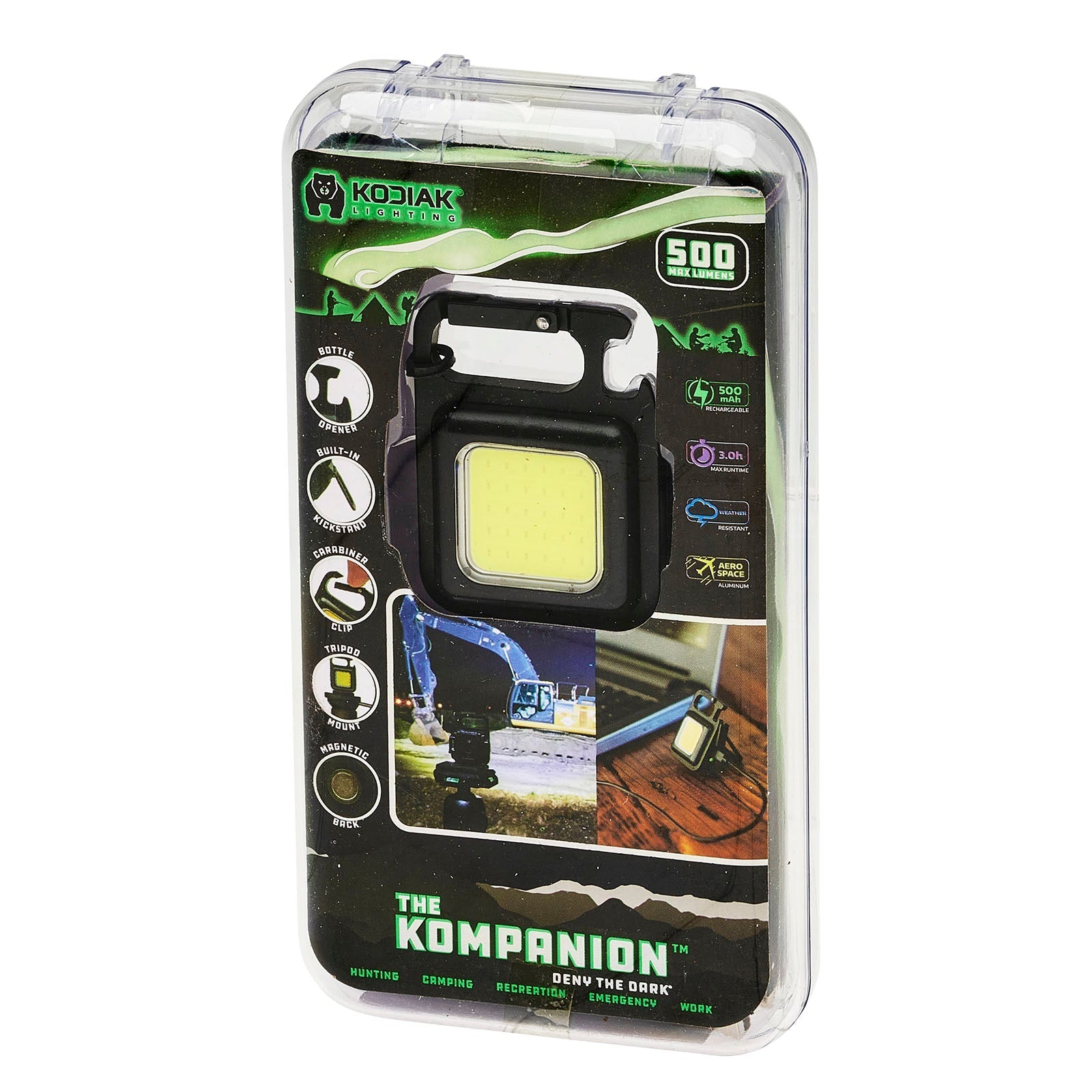 Kodiak® KOMPANION® 500 Lumen Rechargeable Aluminum Work Light