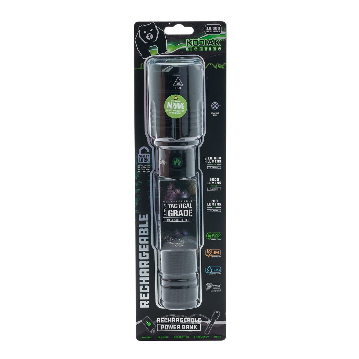 Kodiak® Kiran® 10,000 Lumen Tactical Flashlight
