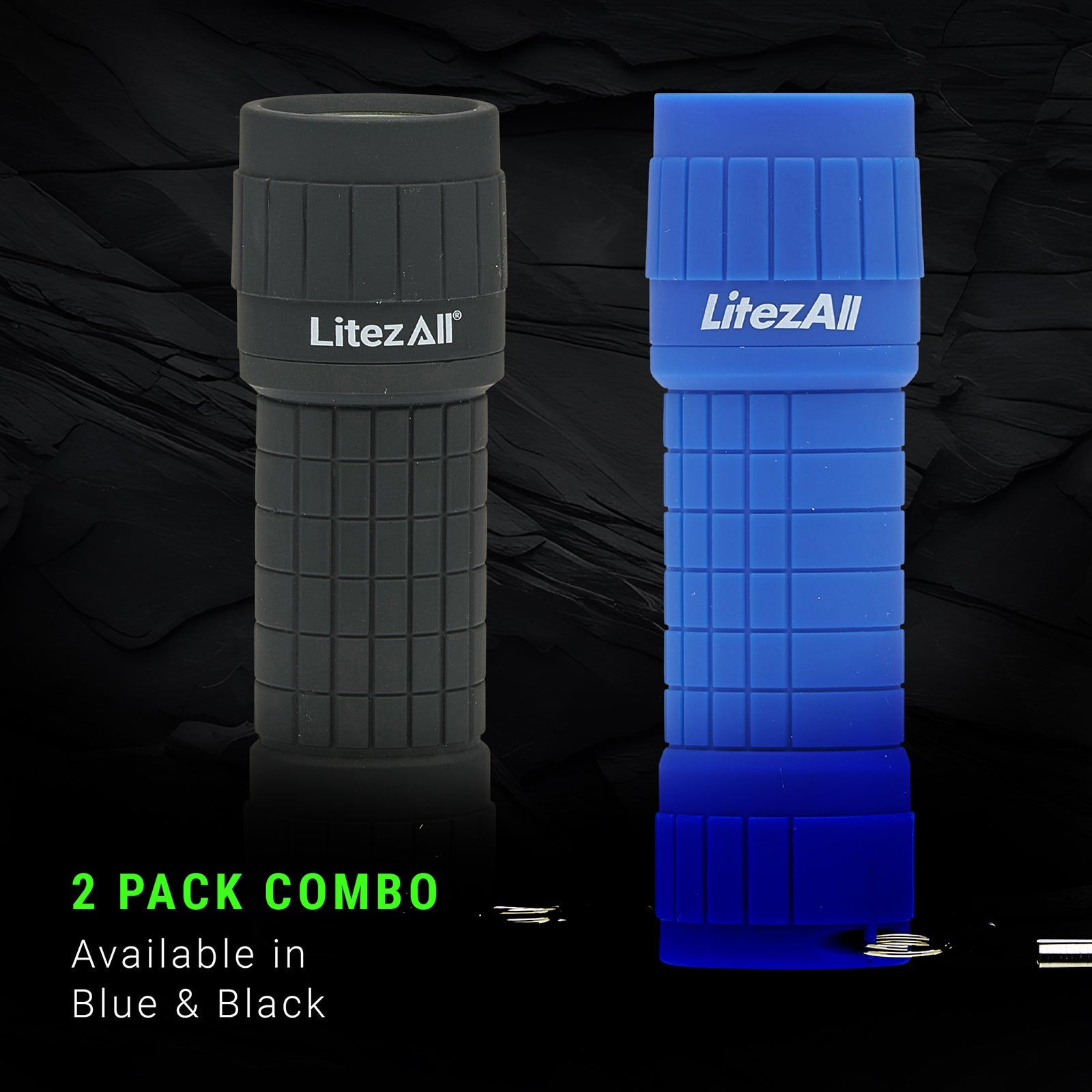LitezAll® Rubber Coated Pocket Flashlight 2 Pack - LitezAll - Flashlights - 3