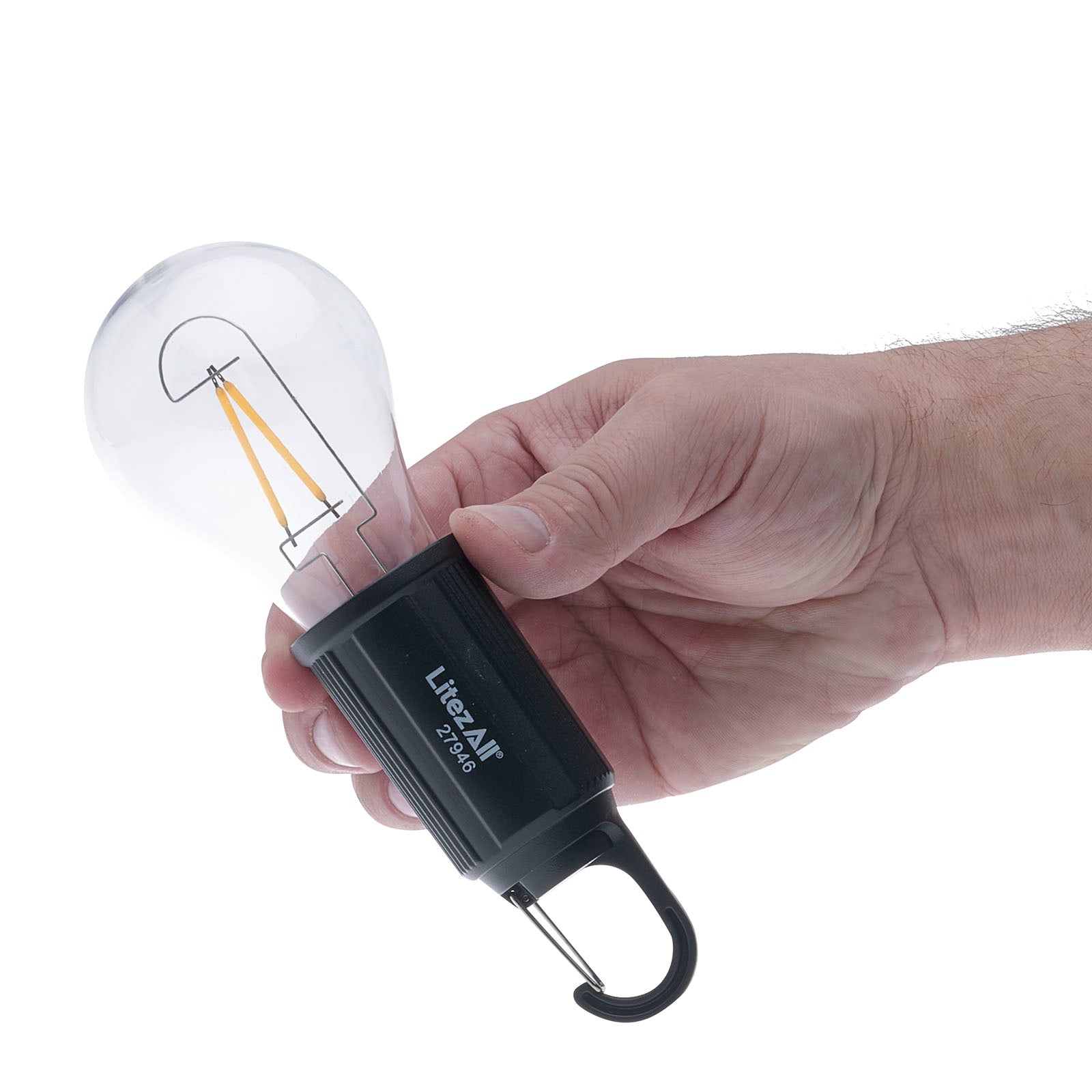 LitezAll® Rechargeable Warm White Bulb with Carabiner