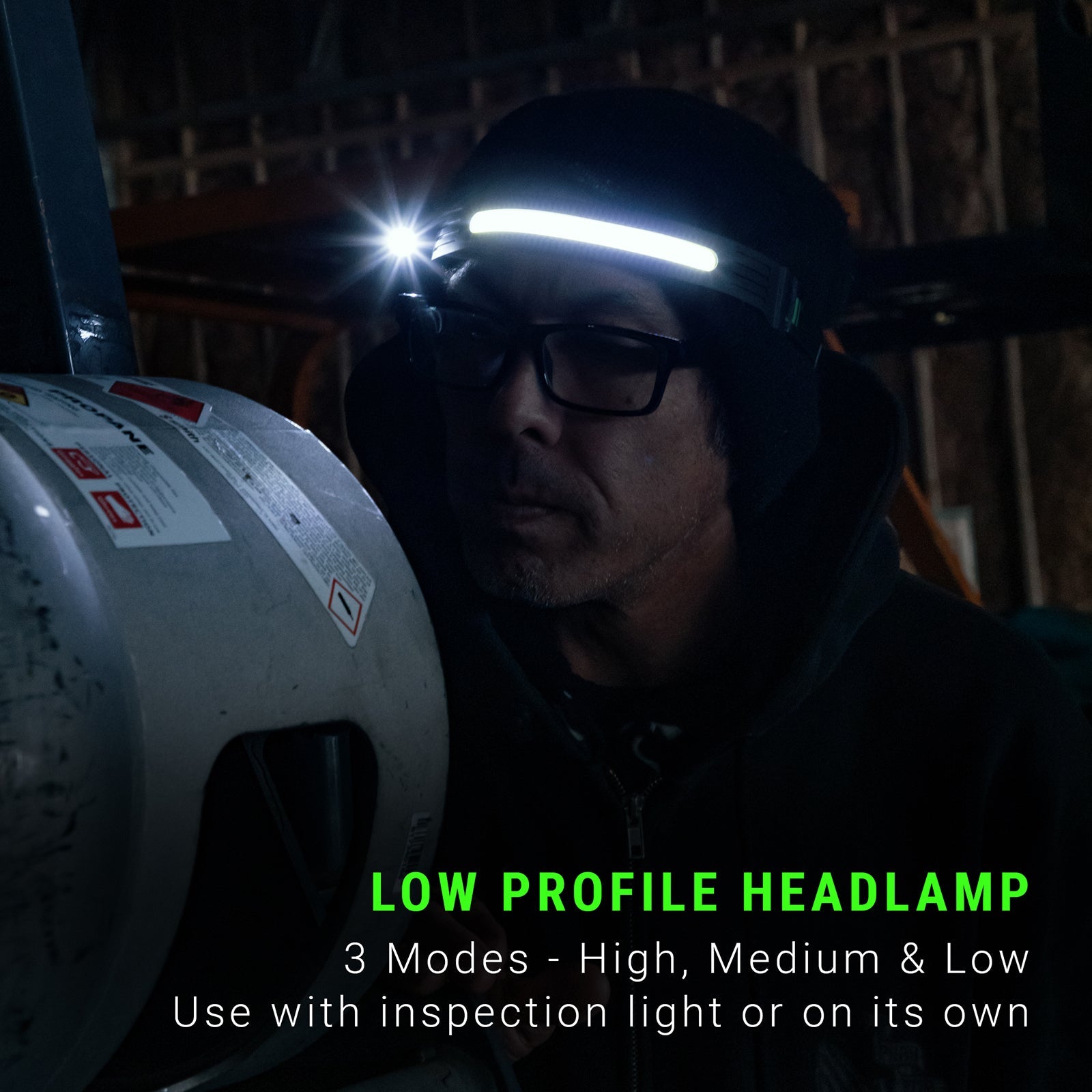 LitezAll® Briteband® Low Profile Silicone Headlamp with Inspection Light - LitezAll - Headlamps - 3