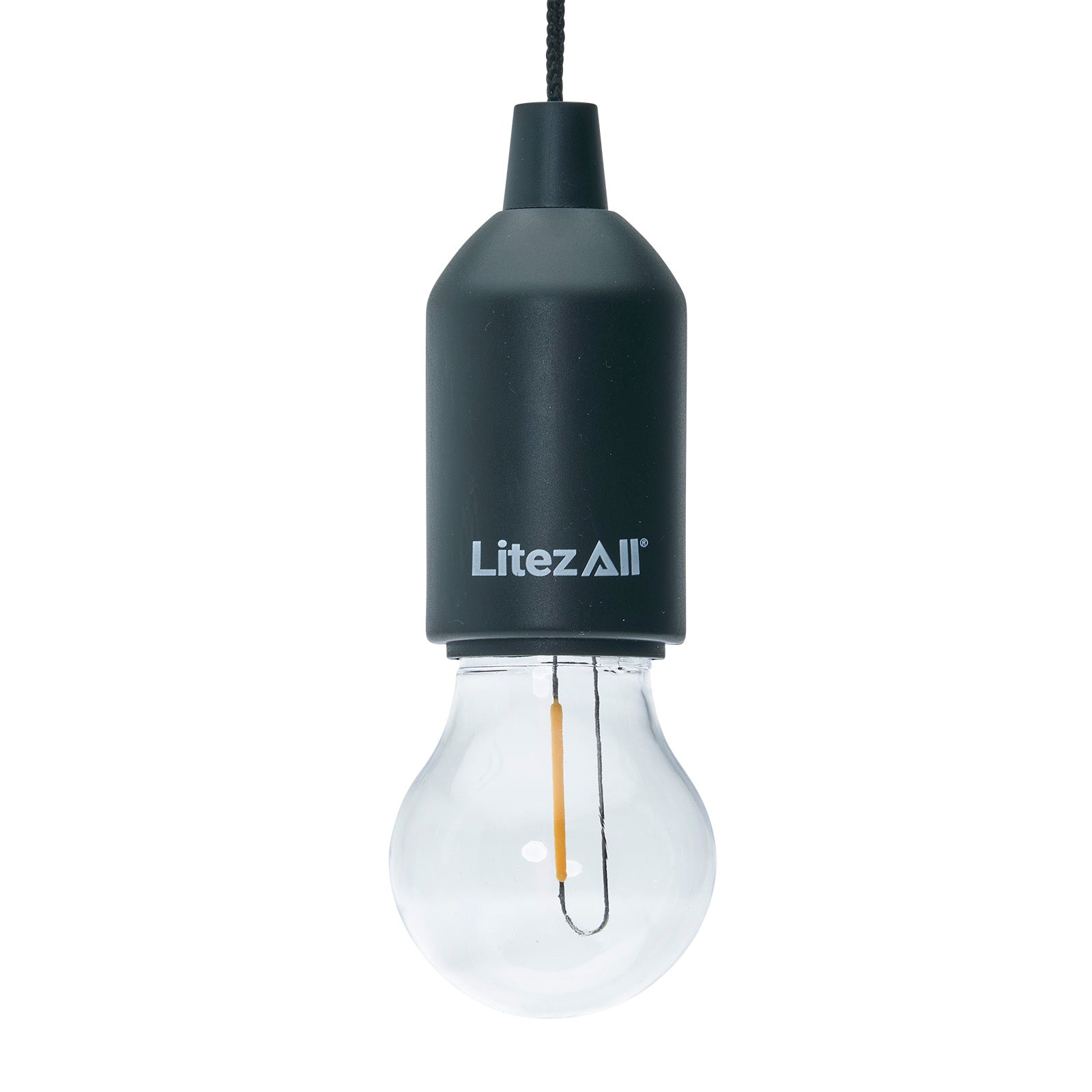 LitezAll® Pull String Warm White Battery Powered Bulb 3 Pack