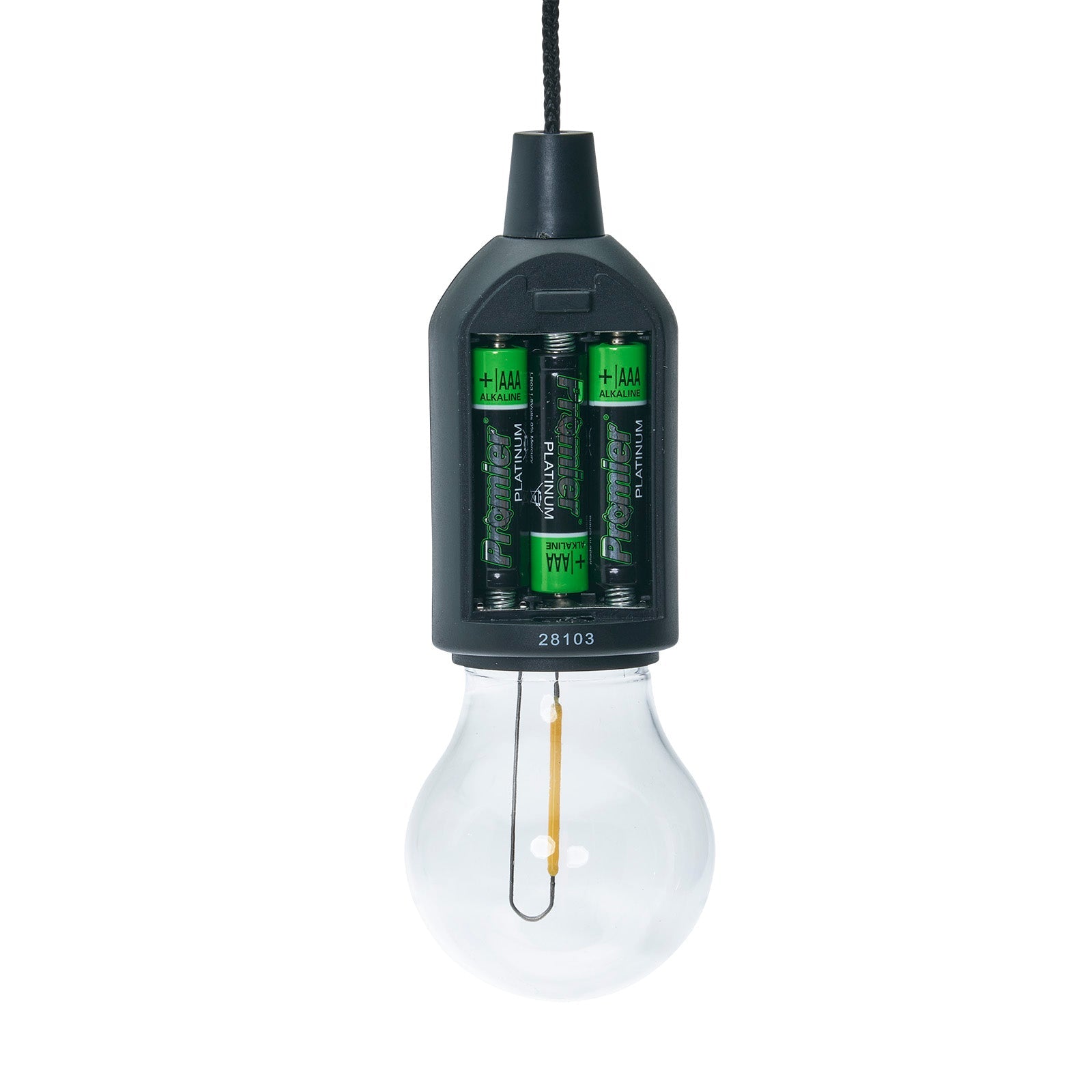 LitezAll® Pull String Warm White Battery Powered Bulb 3 Pack
