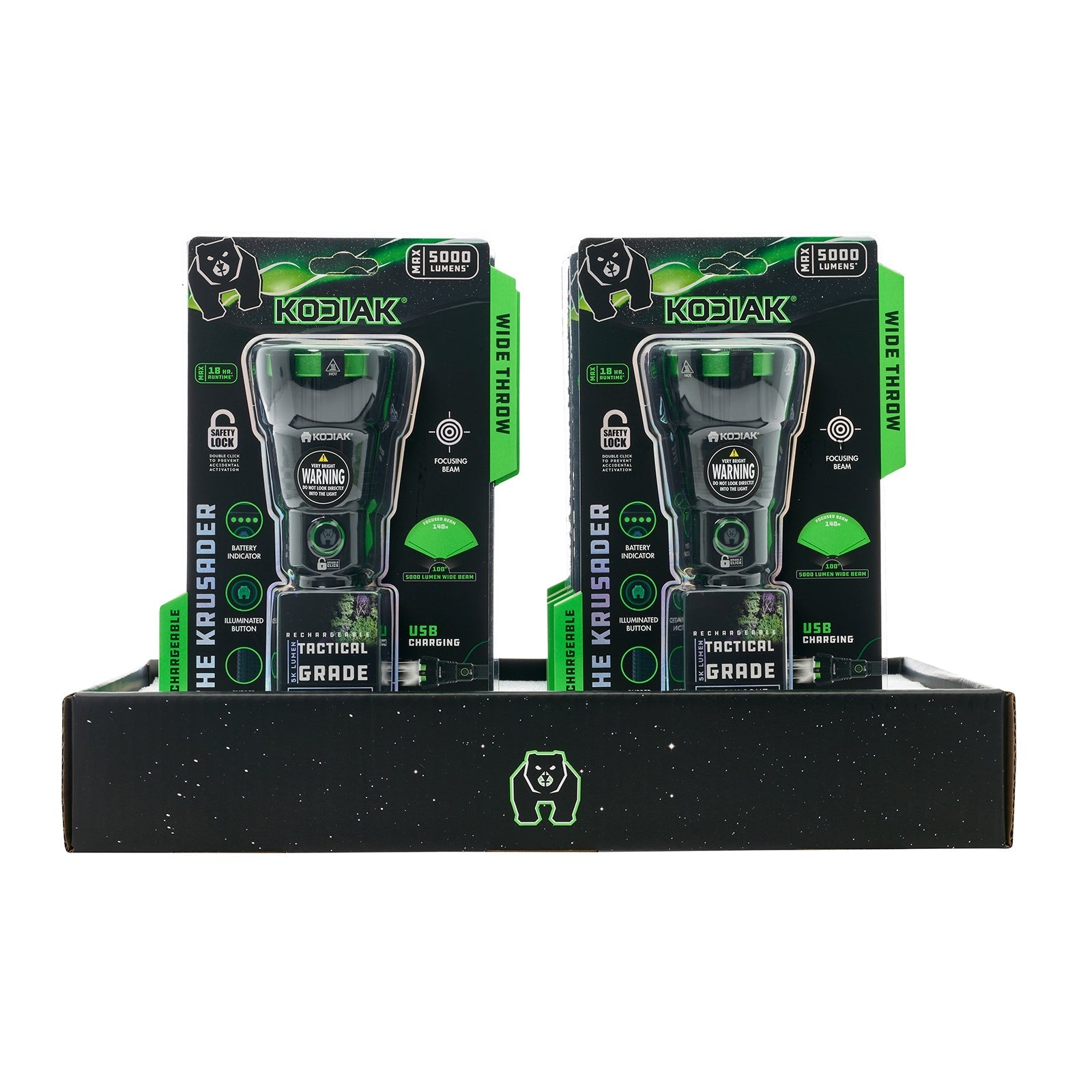 Kodiak® 5,000 Lumen Krusader Rechargeable Tactical Torch
