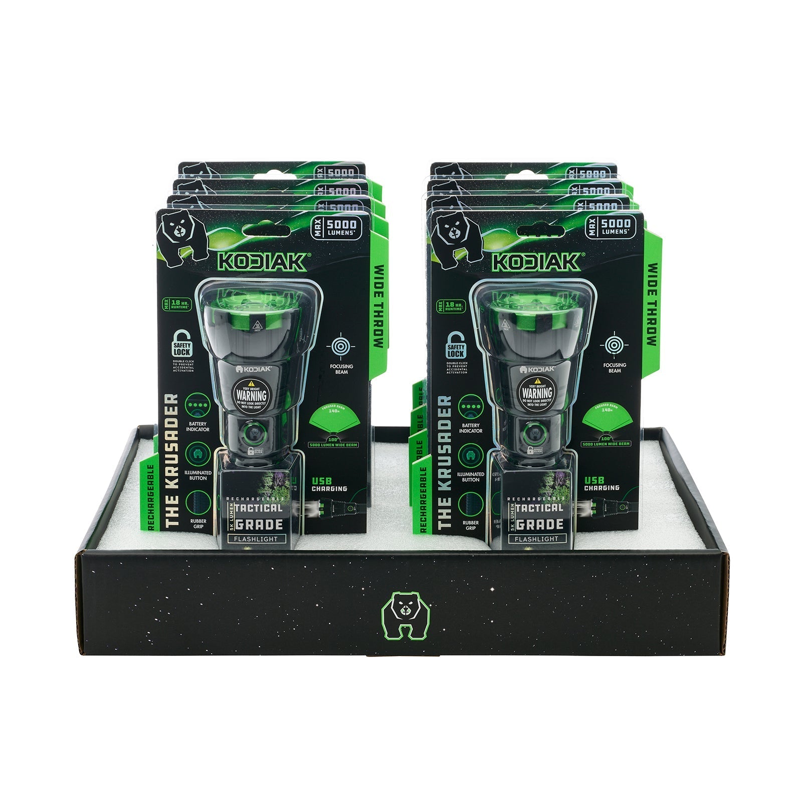 Kodiak® 5,000 Lumen Krusader Rechargeable Tactical Torch