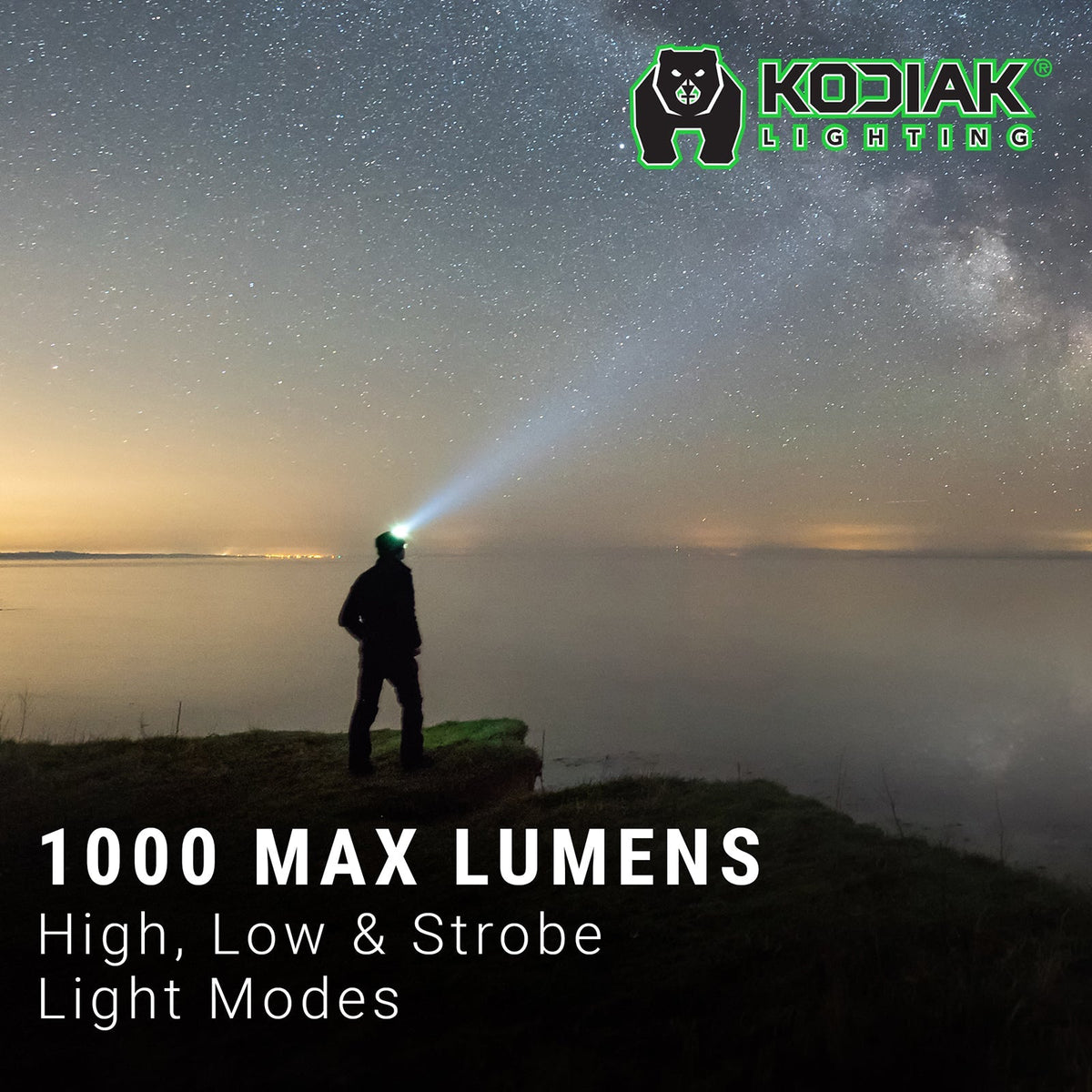 Kodiak® 1000 Lumen Nearly 1/2 Mile Beam Rechargeable Headlamp - LitezAll - Headlamps - 4