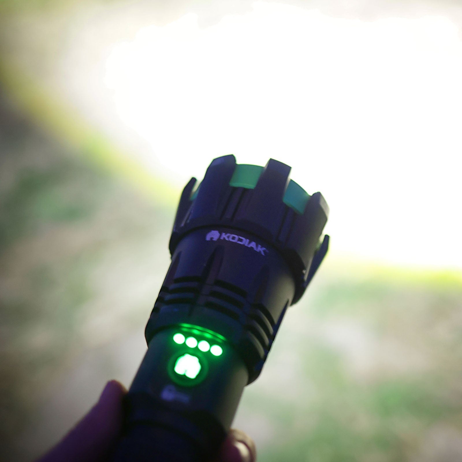 Kodiak® Krown Rechargeable 20000 Lumen Tactical Flashlight with Power Bank
