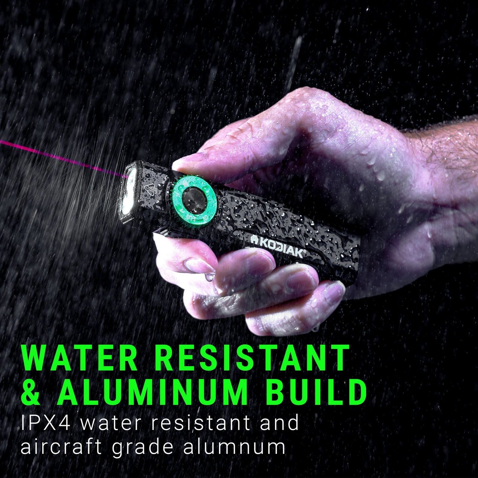Kodiak® Krux Rechargeable Low Profile Flashlight with UV and Red Laser - LitezAll - Flashlights - 3