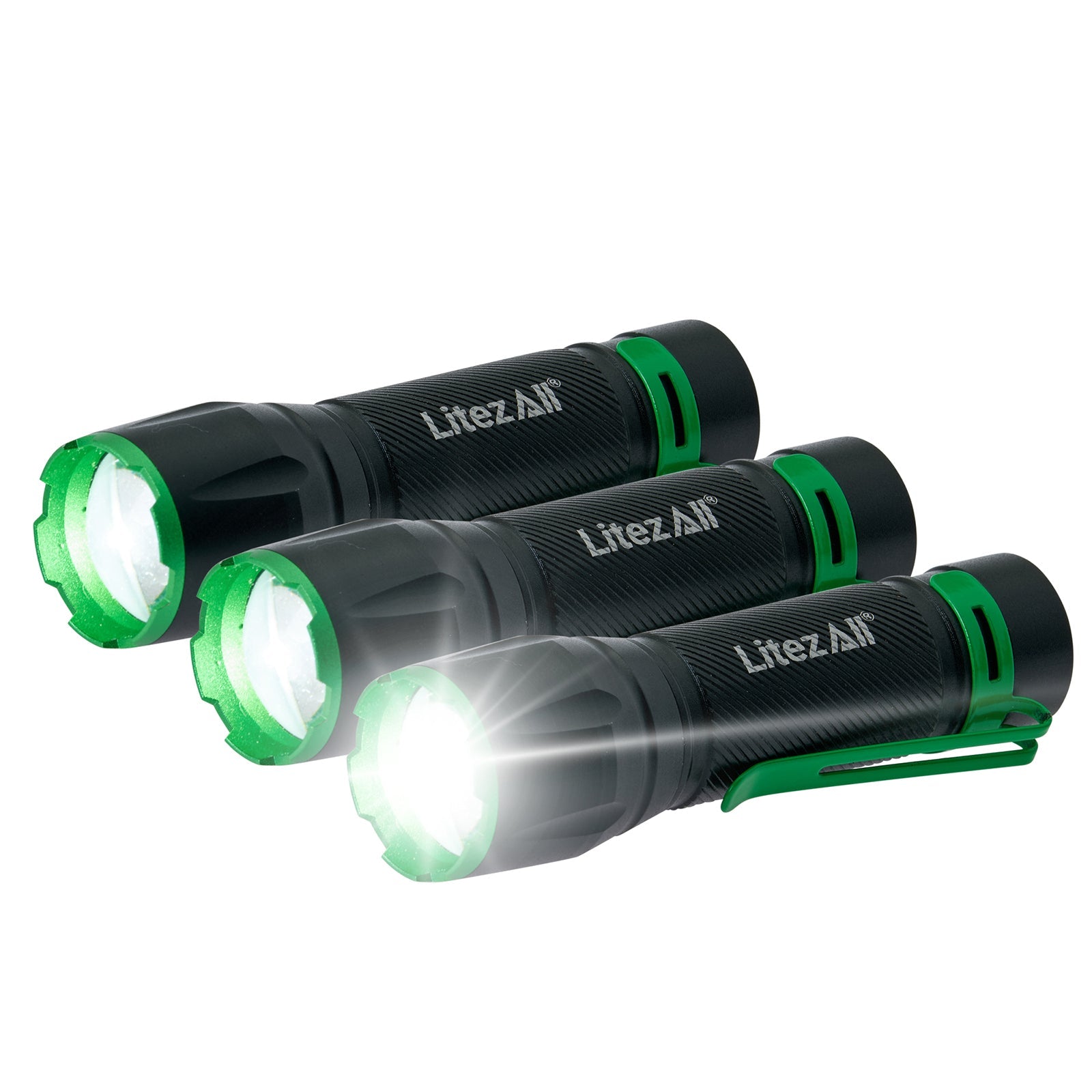 LitezAll® Rechargeable EDC Tactical Grade Flashlight 3 Pack - LitezAll - Flashlights - 2