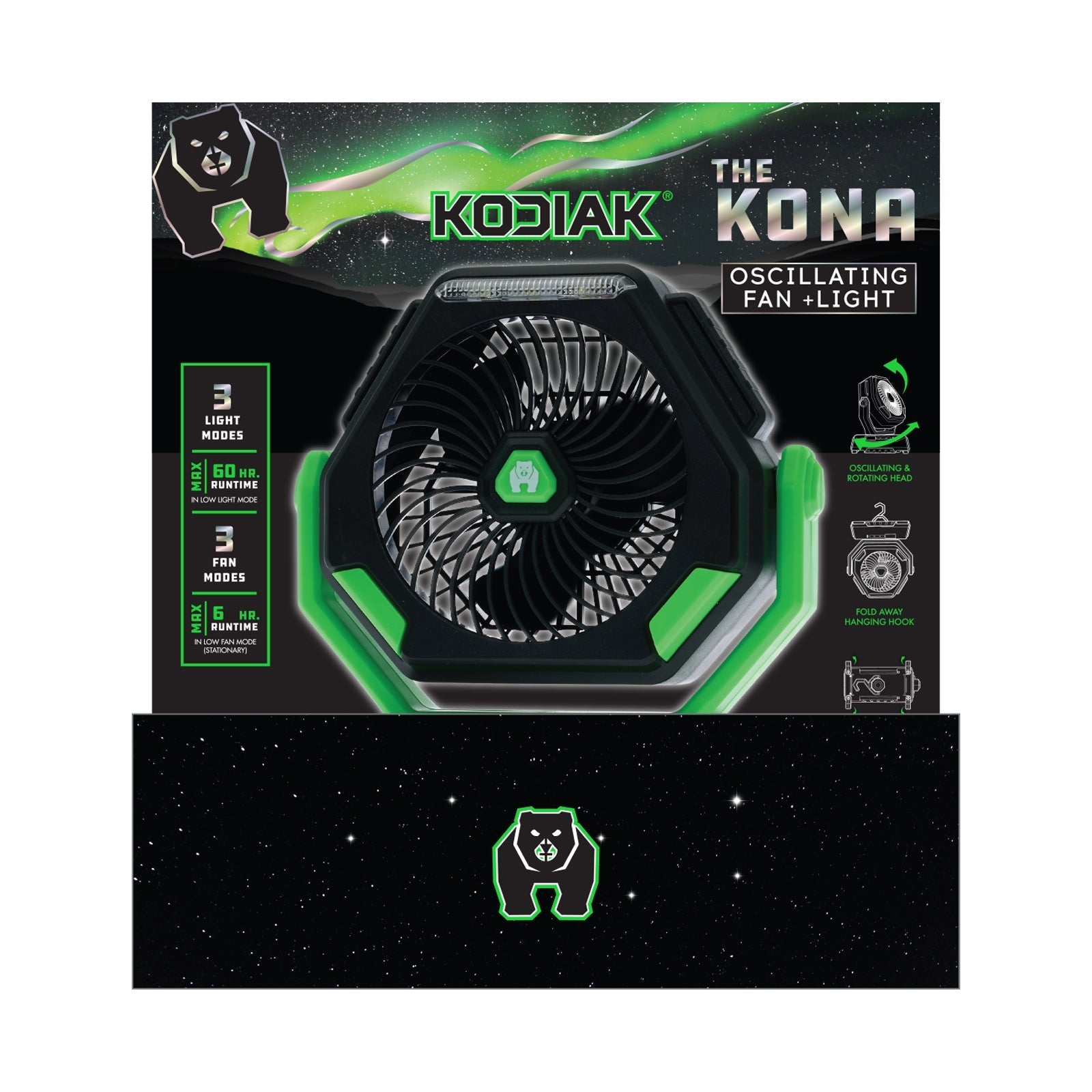 Kodiak® Kona Oscillating Fan + Light
