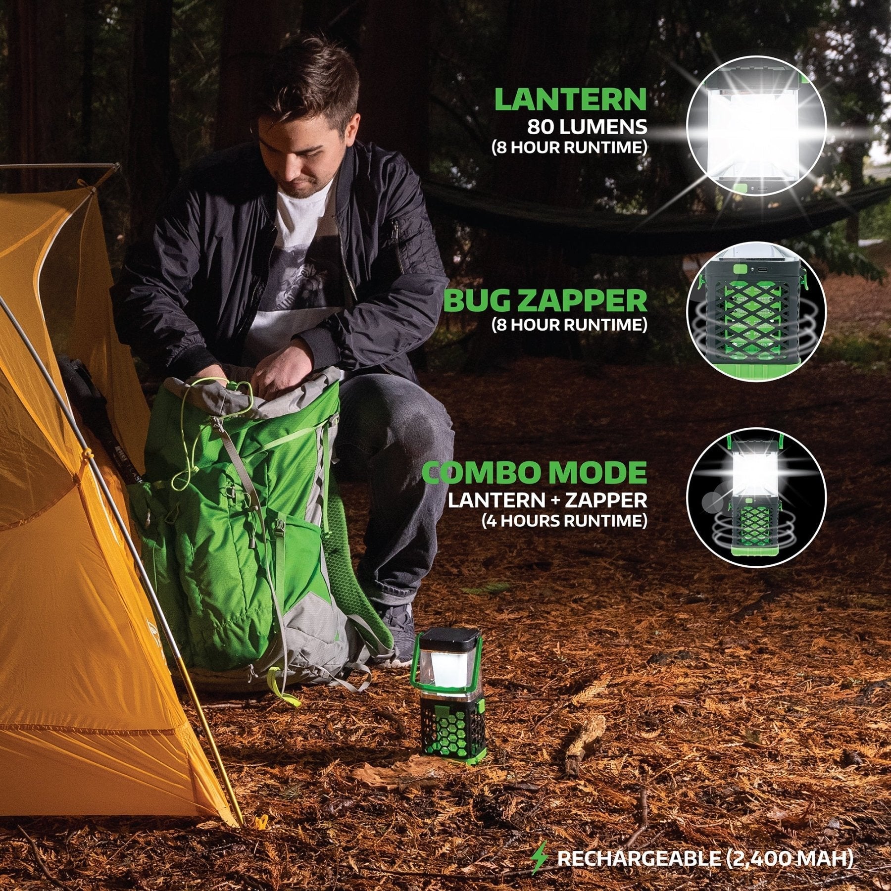 LitezAll® Rechargeable Bug Zapper Lantern - LitezAll - Lanterns - 4