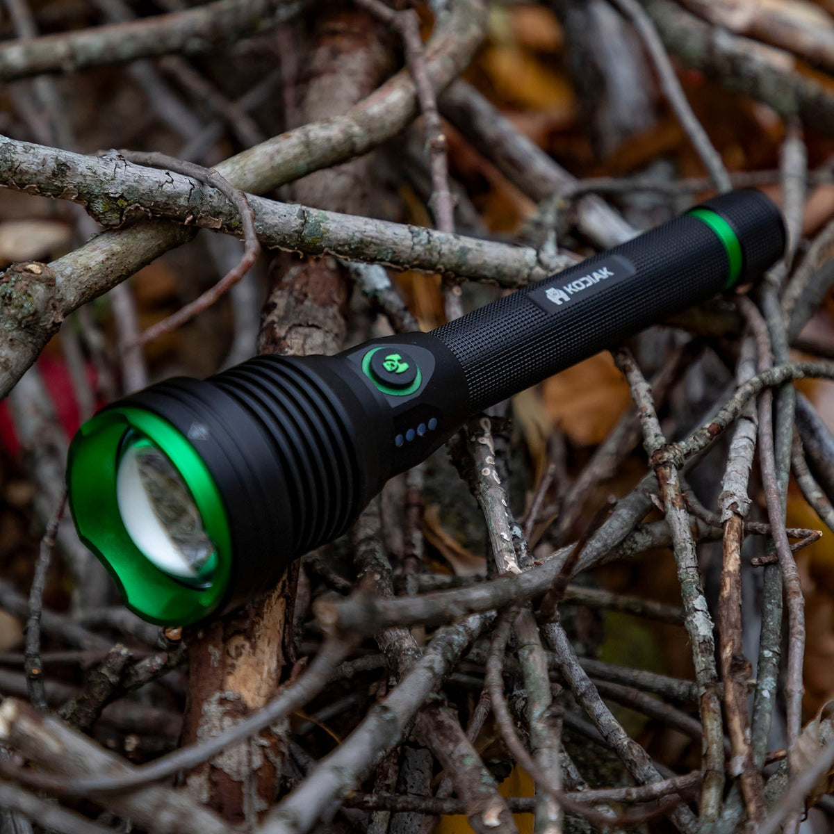 Kodiak® Kraken® Rechargeable 6000 Lumen Tactical Grade Flashlight with Power Bank