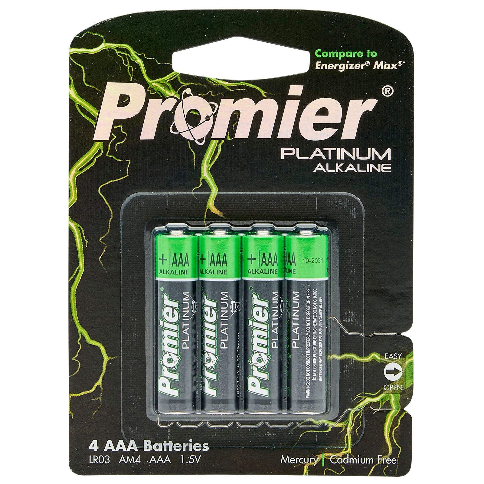 Promier AAA Alkaline Battery 4 Pack