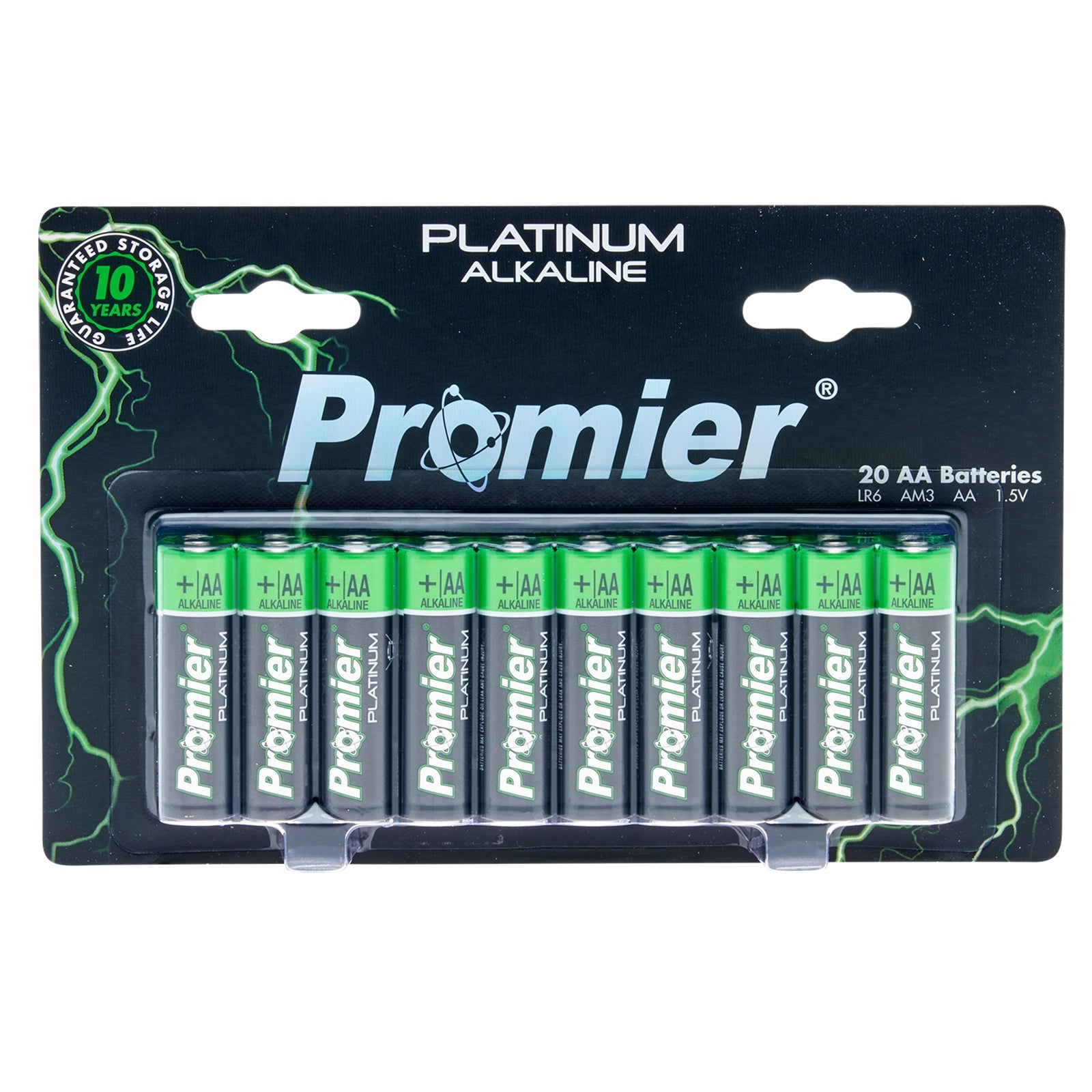 Promier® AA Platinum Alkaline Battery 20 Pack