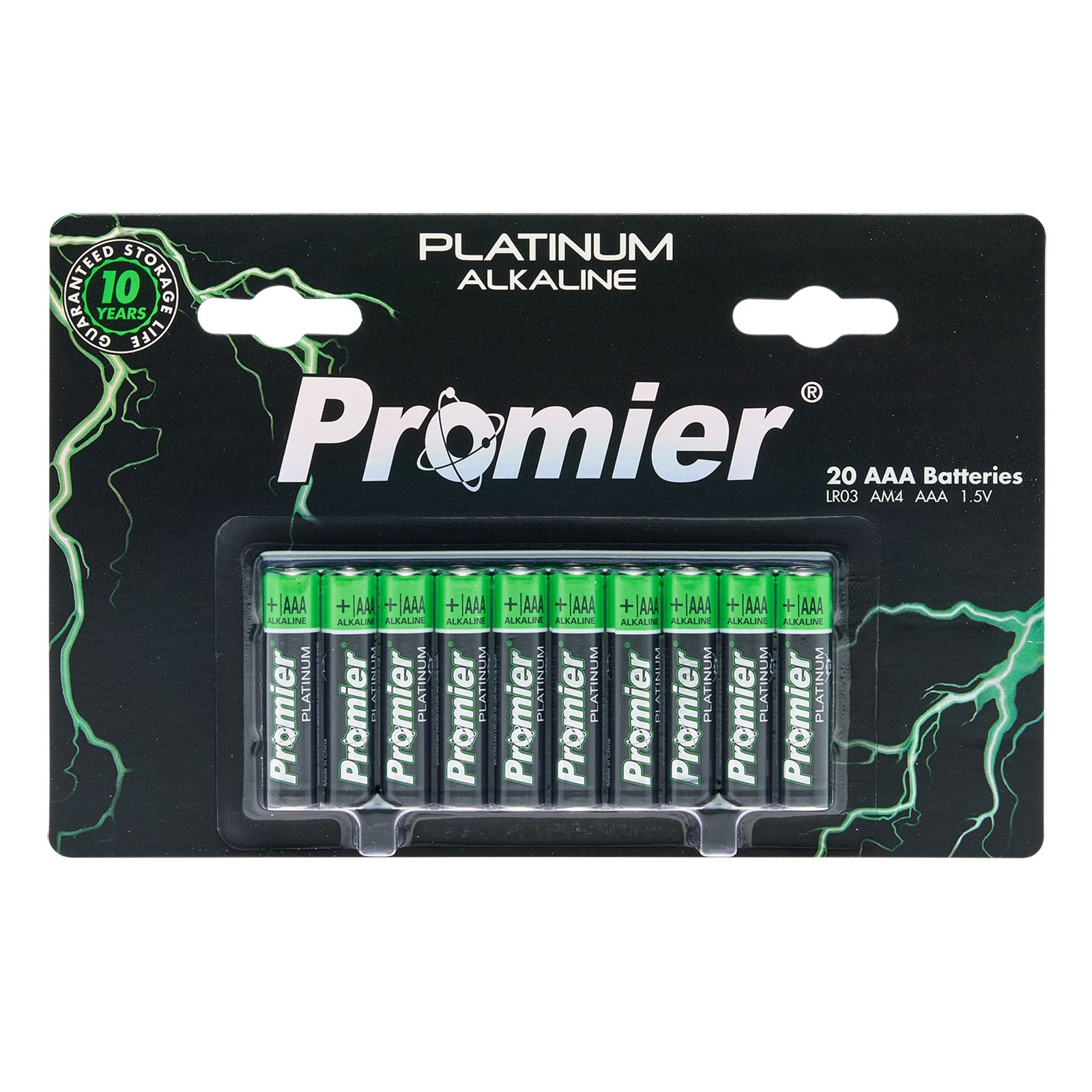 Promier® AAA Platinum Alkaline Battery 20 Pack