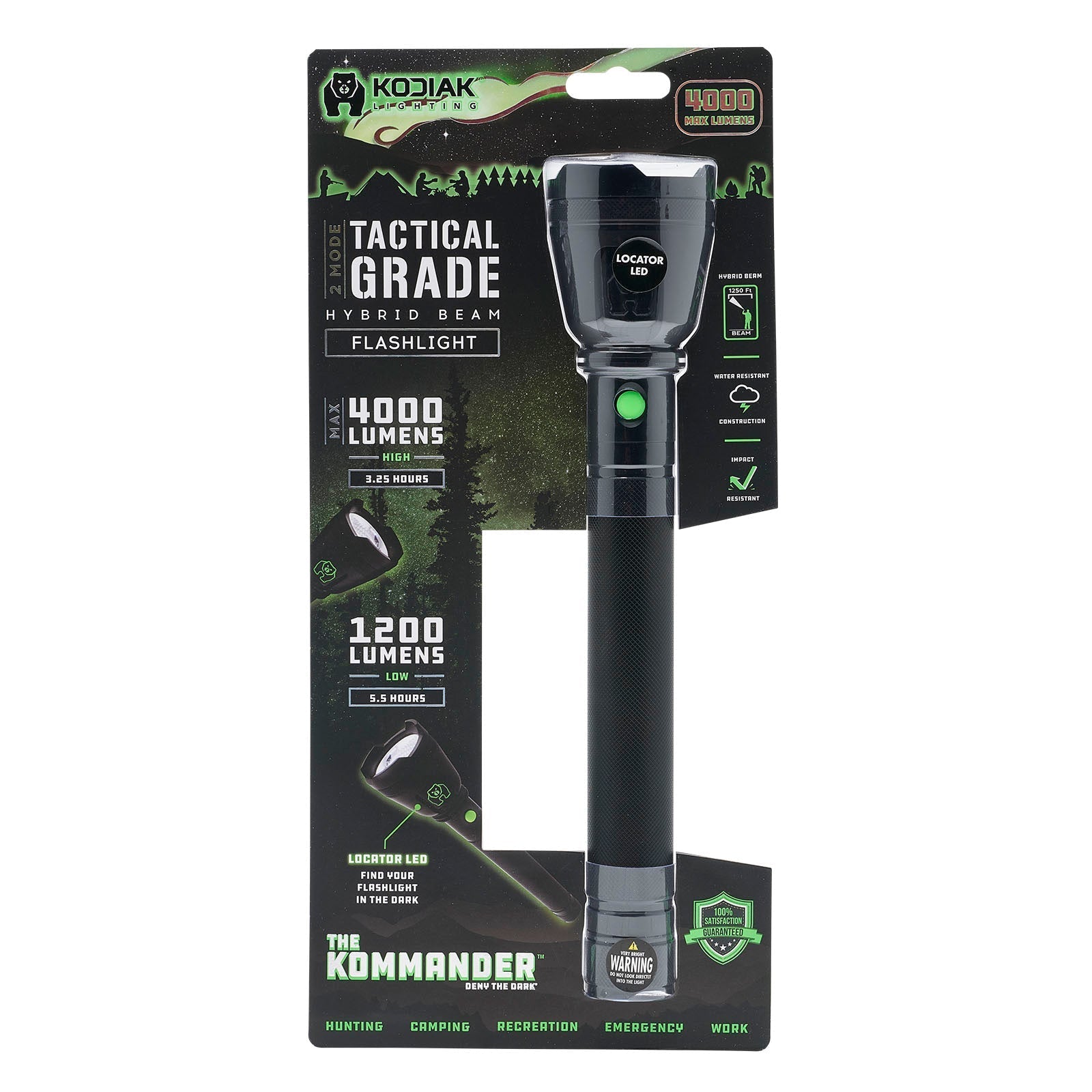 Kodiak® Kommander 4000 Lumen Flashlight