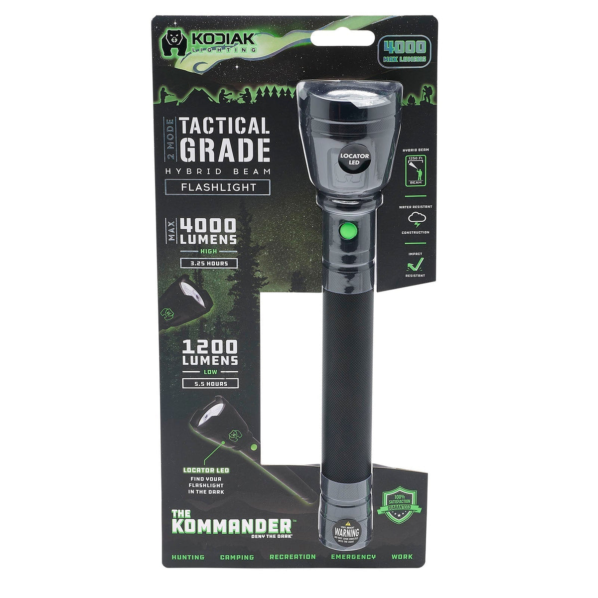 Kodiak® Kommander 4000 Lumen Flashlight