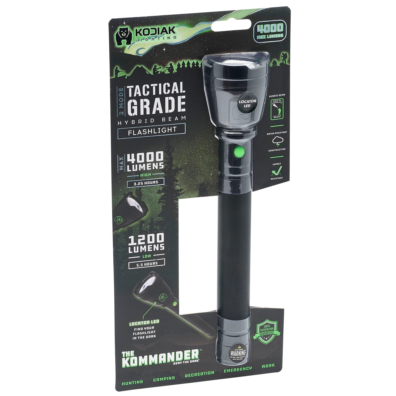 Kodiak® Kommander 4000 Lumen Flashlight