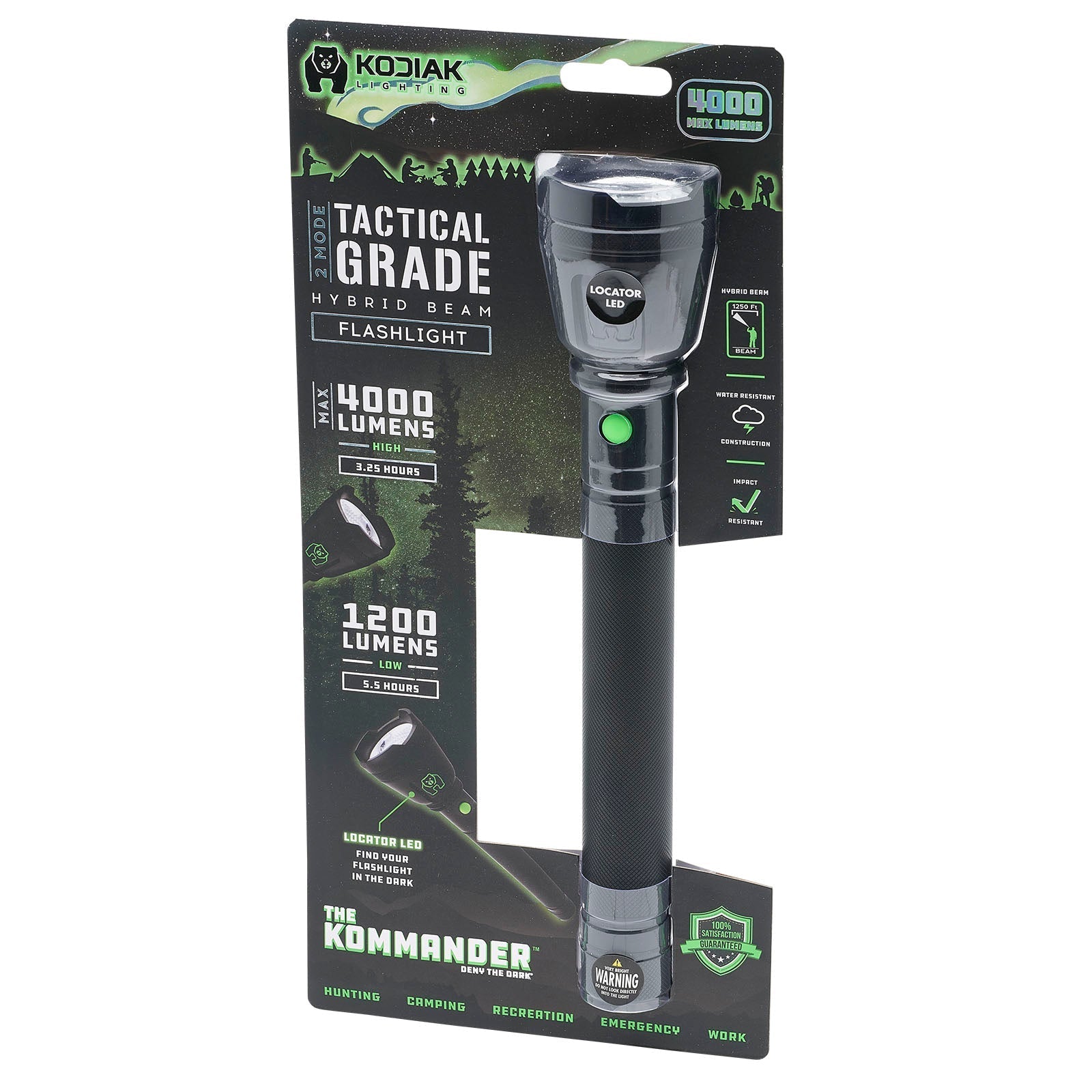Kodiak® Kommander 4000 Lumen Flashlight