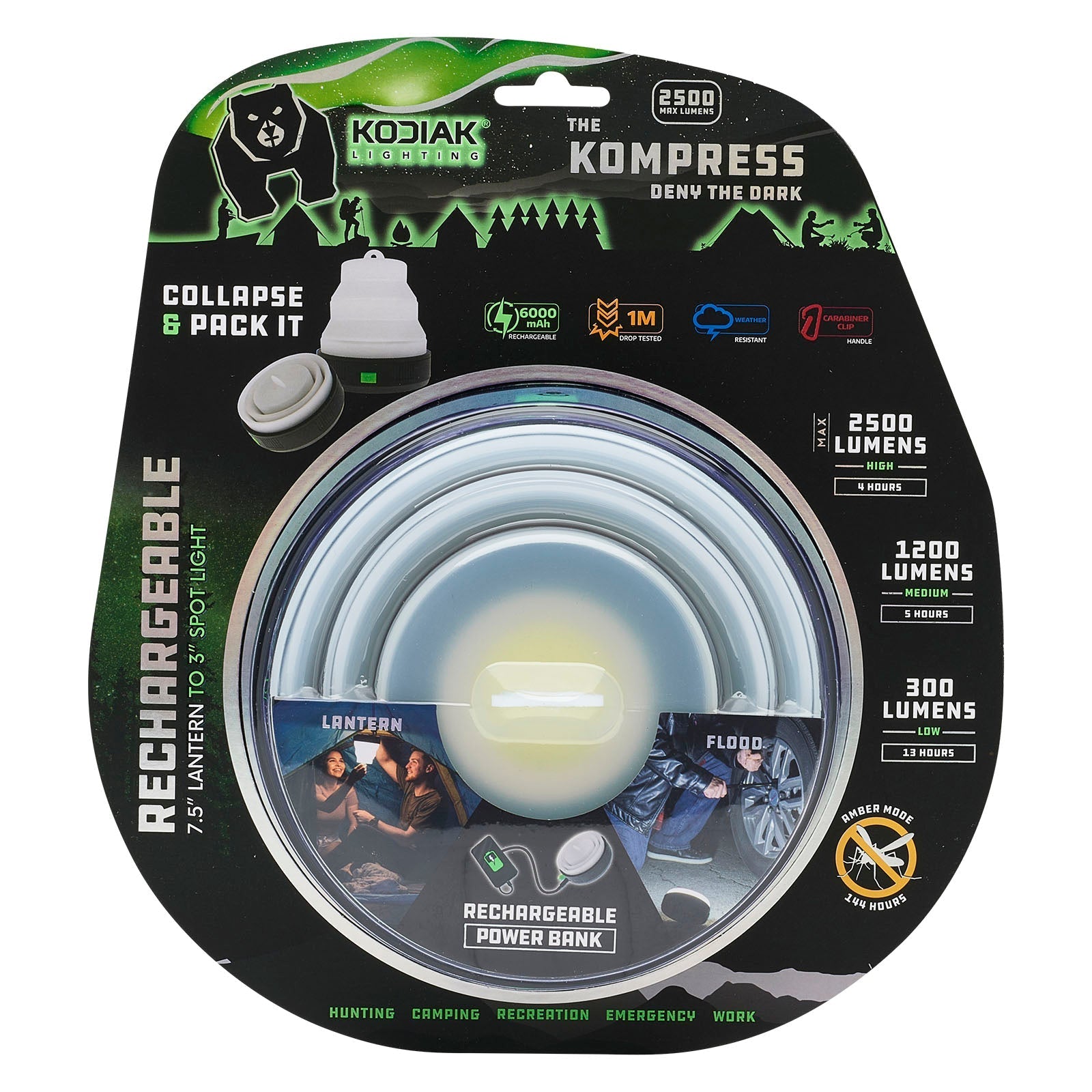 Kodiak® Kompress® Rechargeable Pop Up Lantern