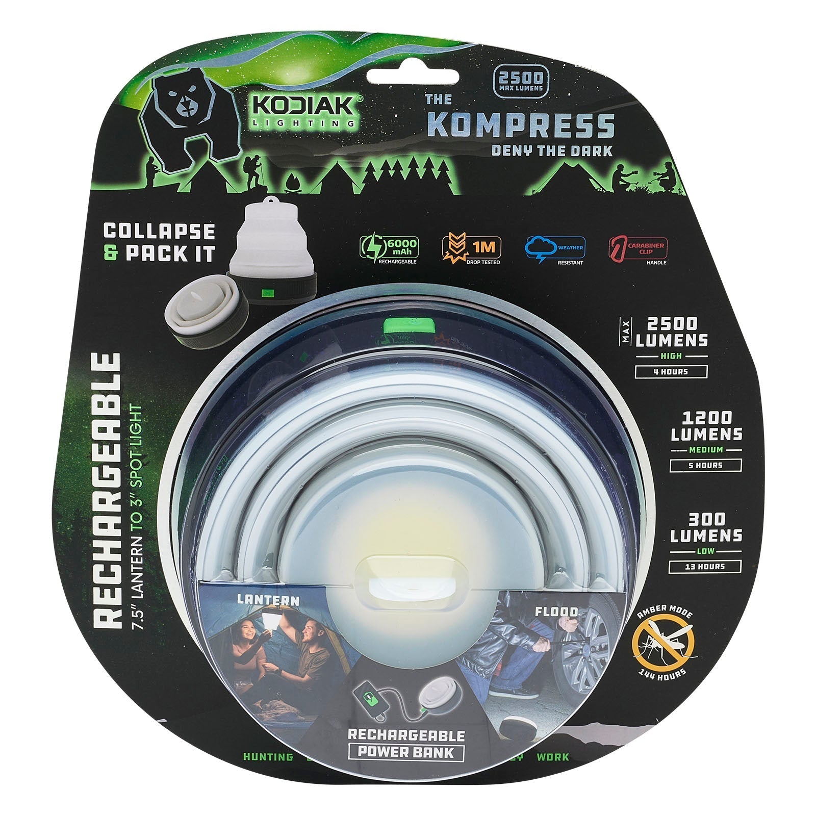 Kodiak® Kompress® Rechargeable Pop Up Lantern