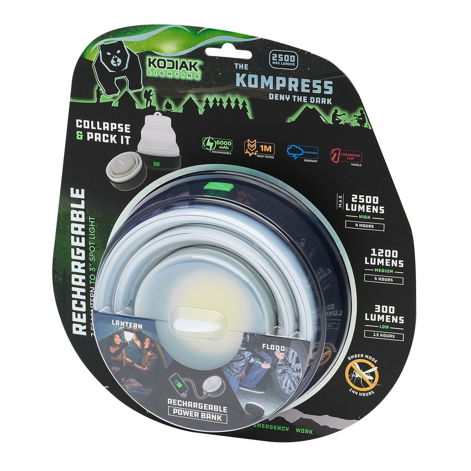 Kodiak® Kompress® Rechargeable Pop Up Lantern