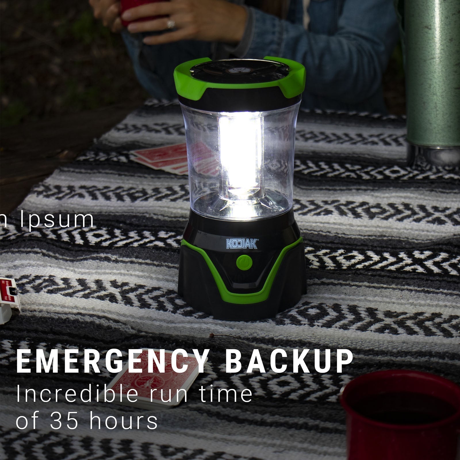 Kodiak® The Kamper® COB LED Lantern 1500 Lumens