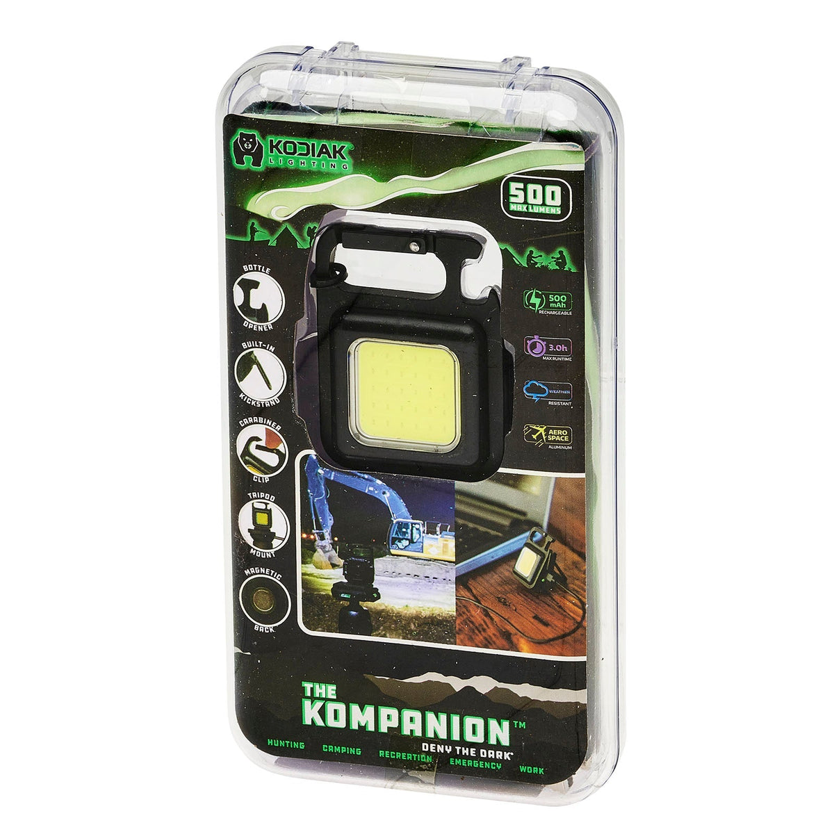 Kodiak® KOMPANION® 500 Lumen Rechargeable Aluminum Work Light