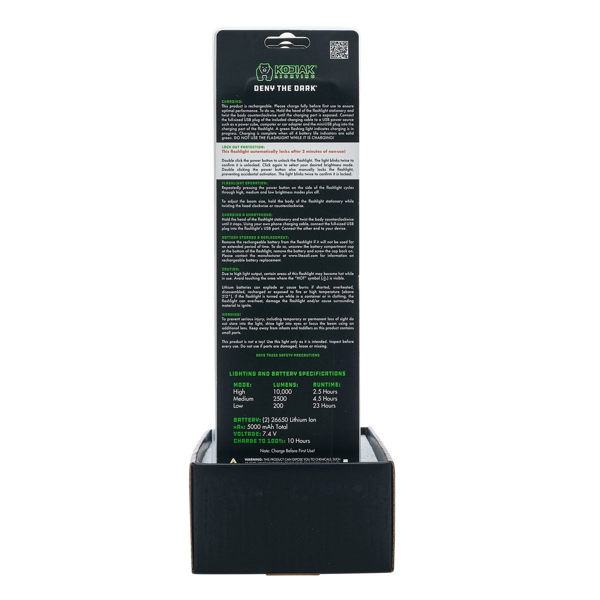 Kodiak® Kiran® 10,000 Lumen Tactical Flashlight