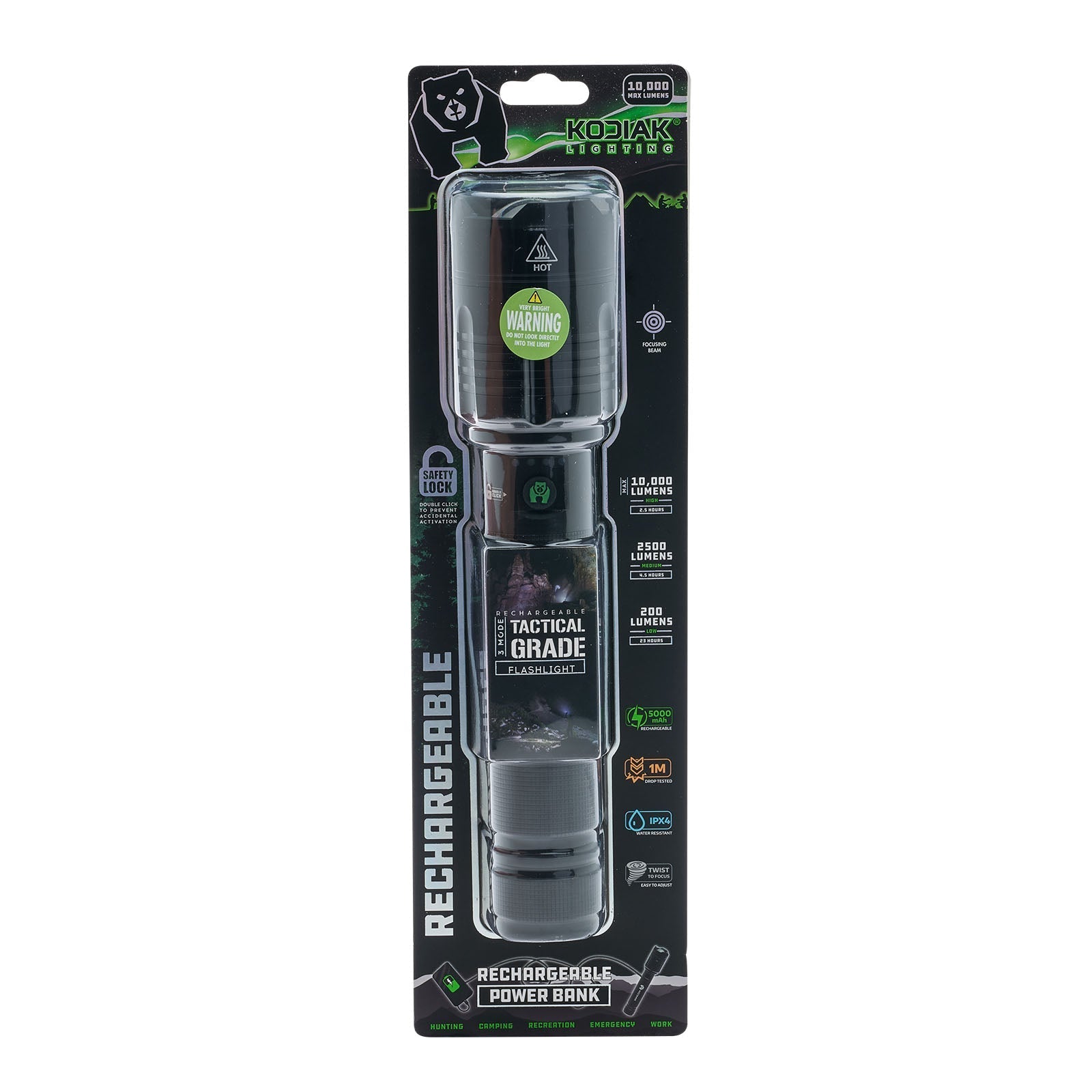 Kodiak® Kiran® 10,000 Lumen Tactical Flashlight