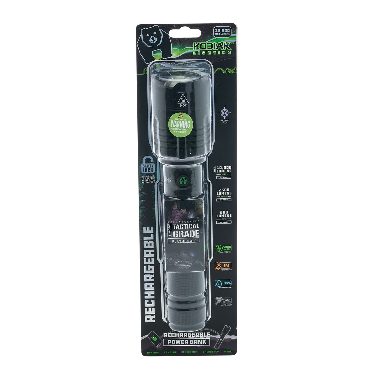 Kodiak® Kiran® 10,000 Lumen Tactical Flashlight