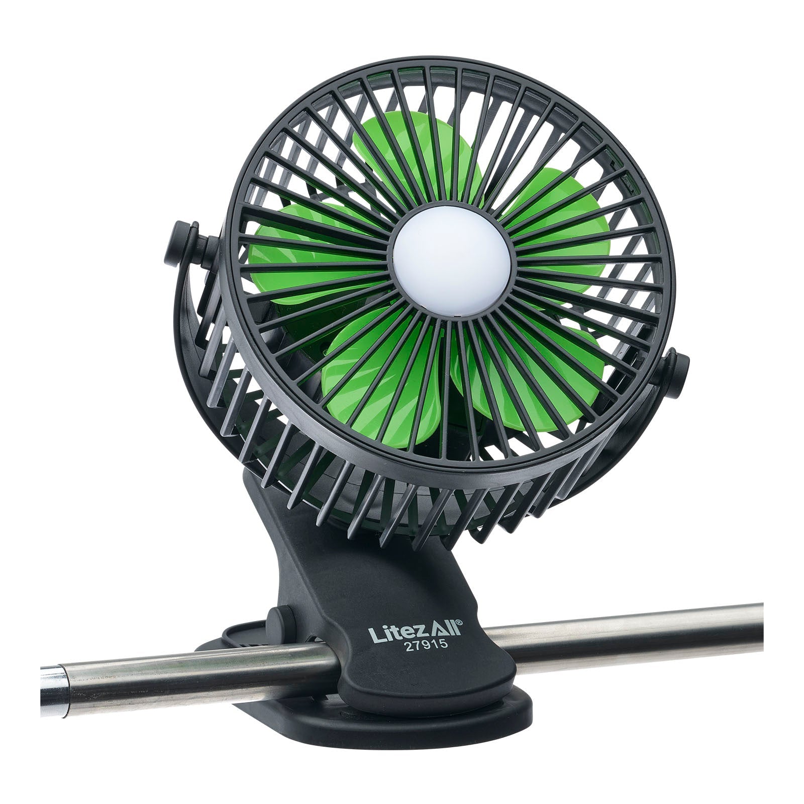 LitezAll® Rechargeable Clip On Fan with Light