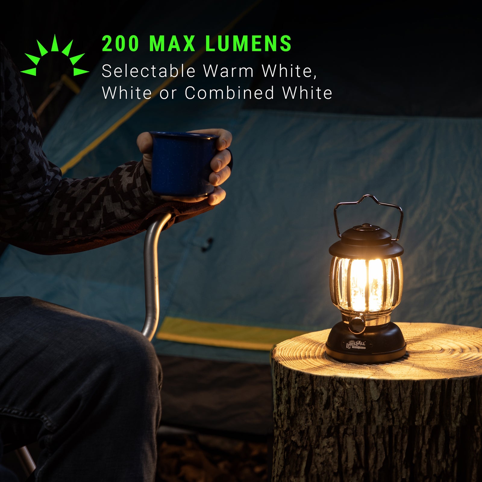 LitezAll® OLE '92® Rechargeable and Battery Powered Camping Lantern with Dimmer - LitezAll - Lanterns - 3