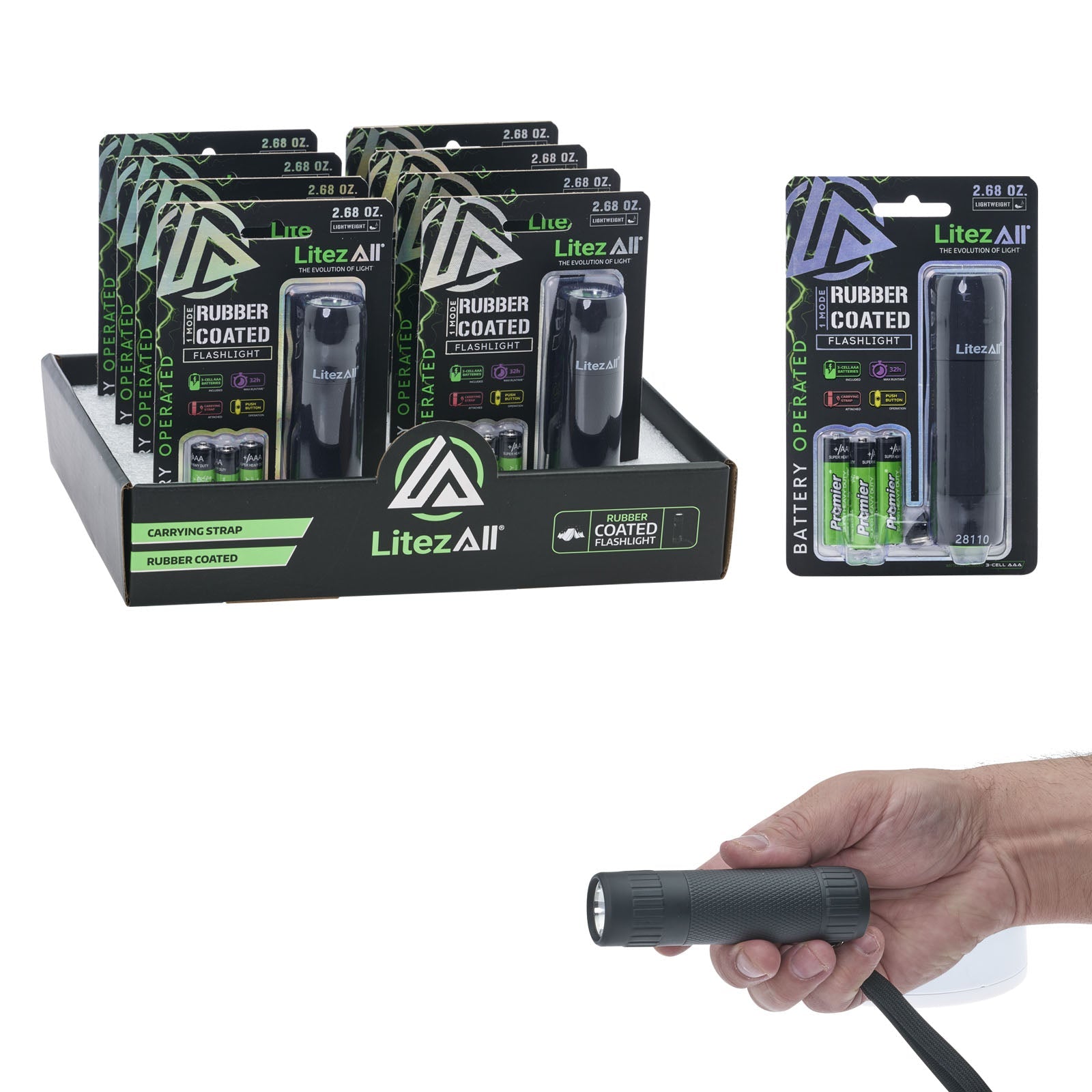 LitezAll Rubber Coated EDC Flashlight - LitezAll - Flashlights - 1