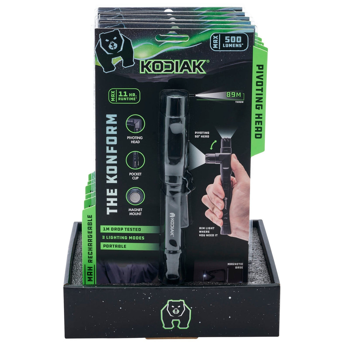 Kodiak® 500 Lumen Konform Dual Power Rechargeable Torch With Pivoting Head