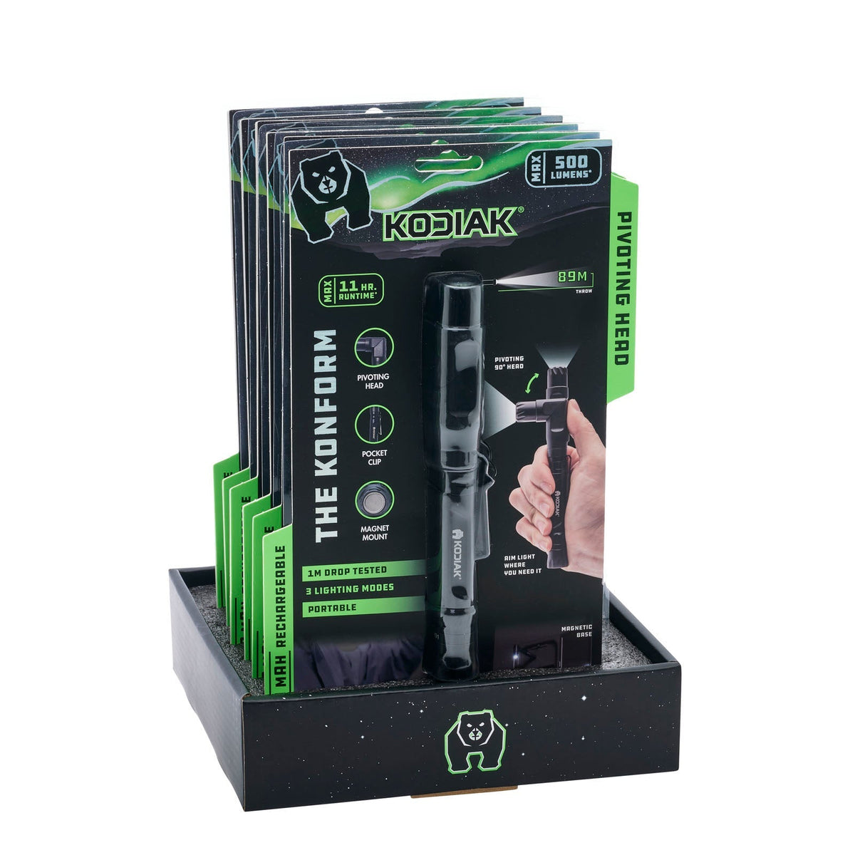 Kodiak® 500 Lumen Konform Dual Power Rechargeable Torch With Pivoting Head