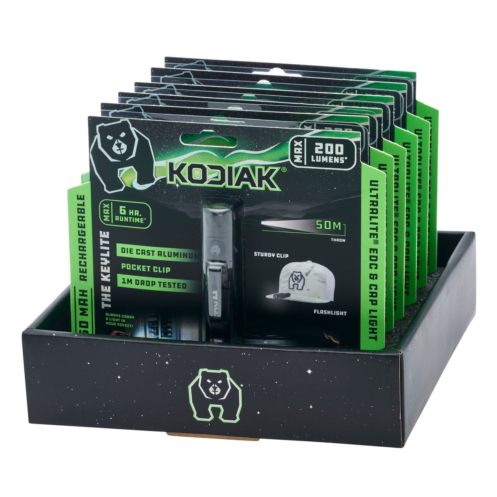 Kodiak® 200 Lumen Keylite Rechargeable Keychain Torch with Clip