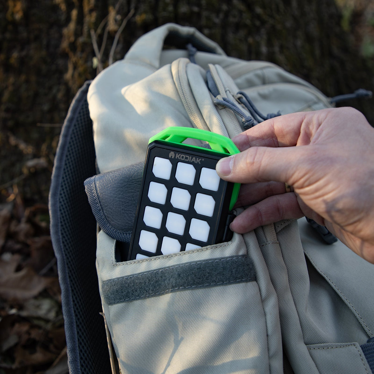 Kodiak® Klutch® 10000 mAh Power Bank with USB or Solar Charging and 1100 Lumen Work Light