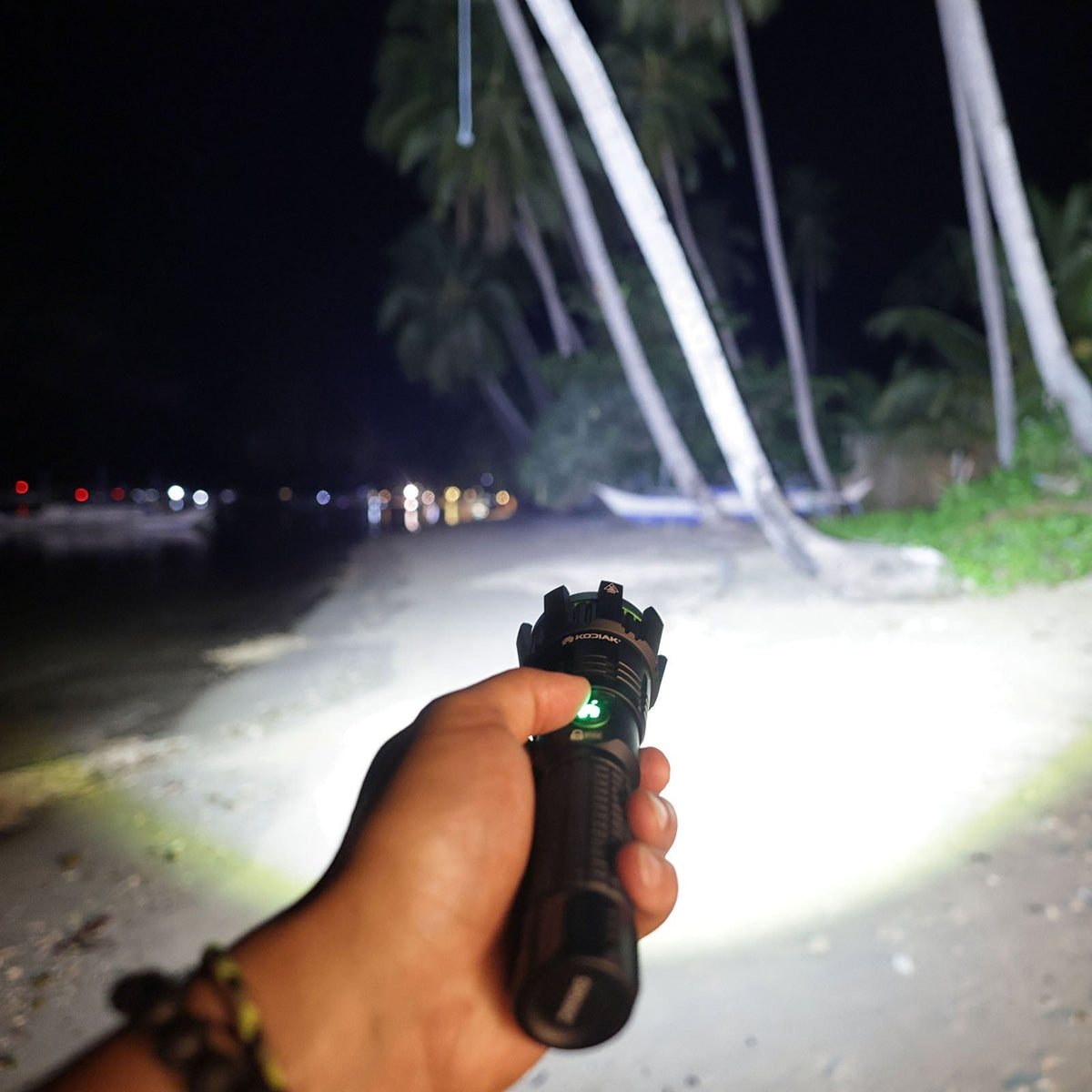 Kodiak® Krown Rechargeable 20000 Lumen Tactical Flashlight with Power Bank