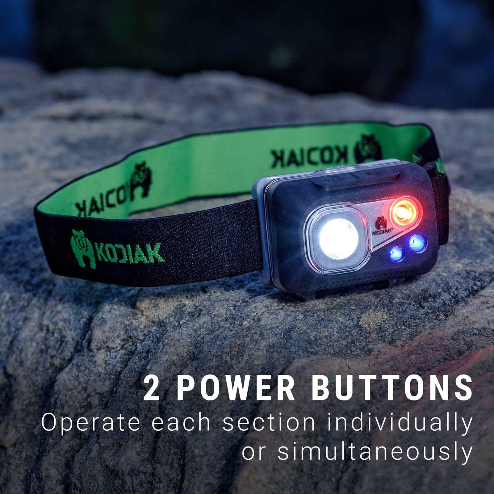 Kodiak® Rechargeable 415 Lumen Nearly Invincible® Waterproof Headlamp - LitezAll - Headlamps - 6