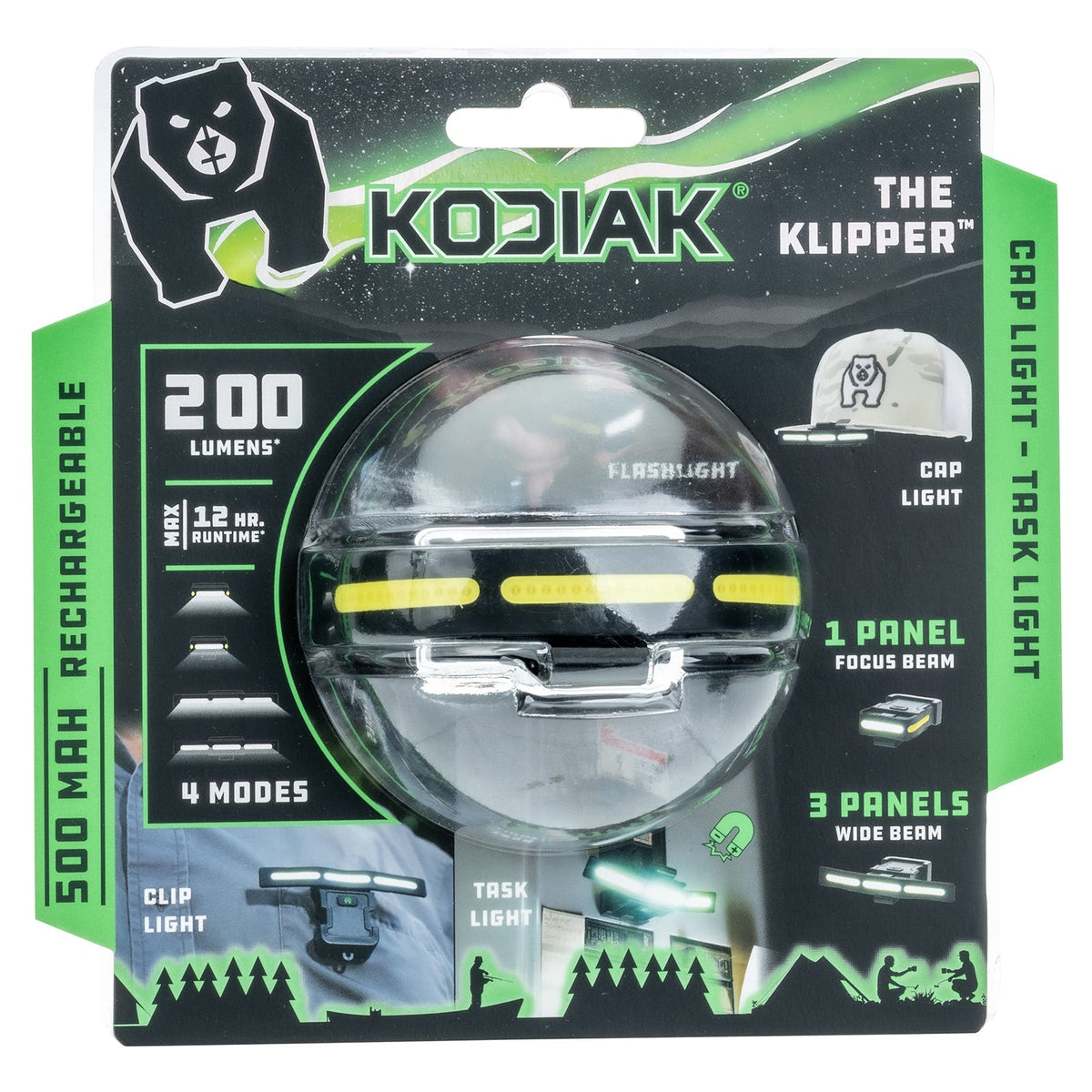 Kodiak® 200 Lumen Klipper Rechargeable EDC Cap Light