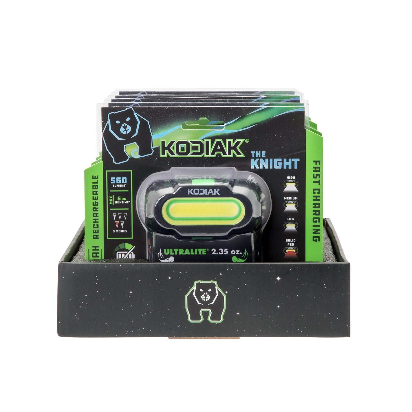Kodiak® Knight Rechargeable 560 Lumen 5 Mode Headlamp